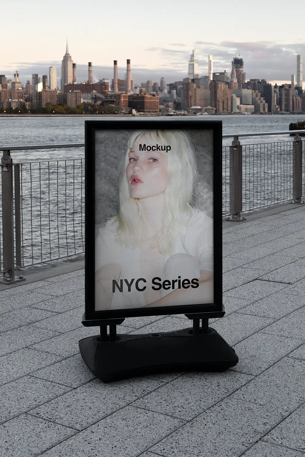 Poster mockup in New York, Manhattan. © BRANDACLE MOCKUPS 2026.