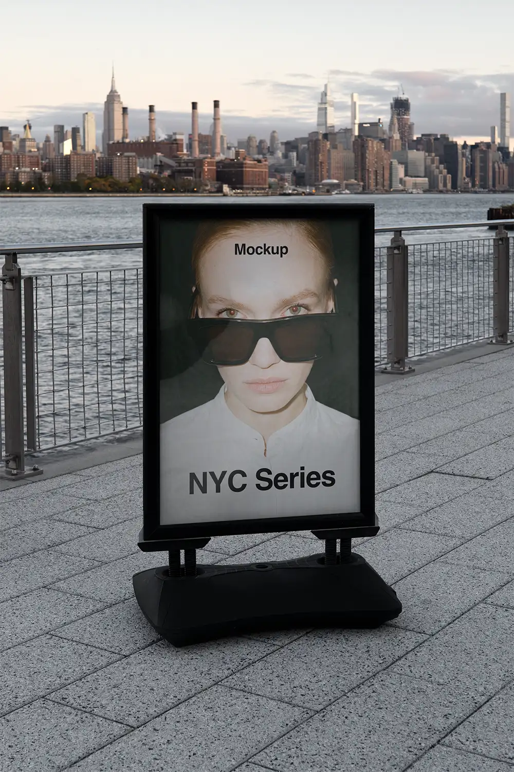 Poster mockup in New York, Manhattan. © BRANDACLE MOCKUPS 2026. 