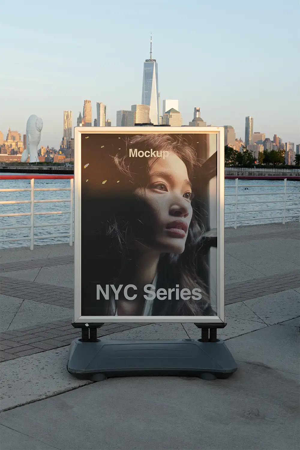 Poster mockup in New York