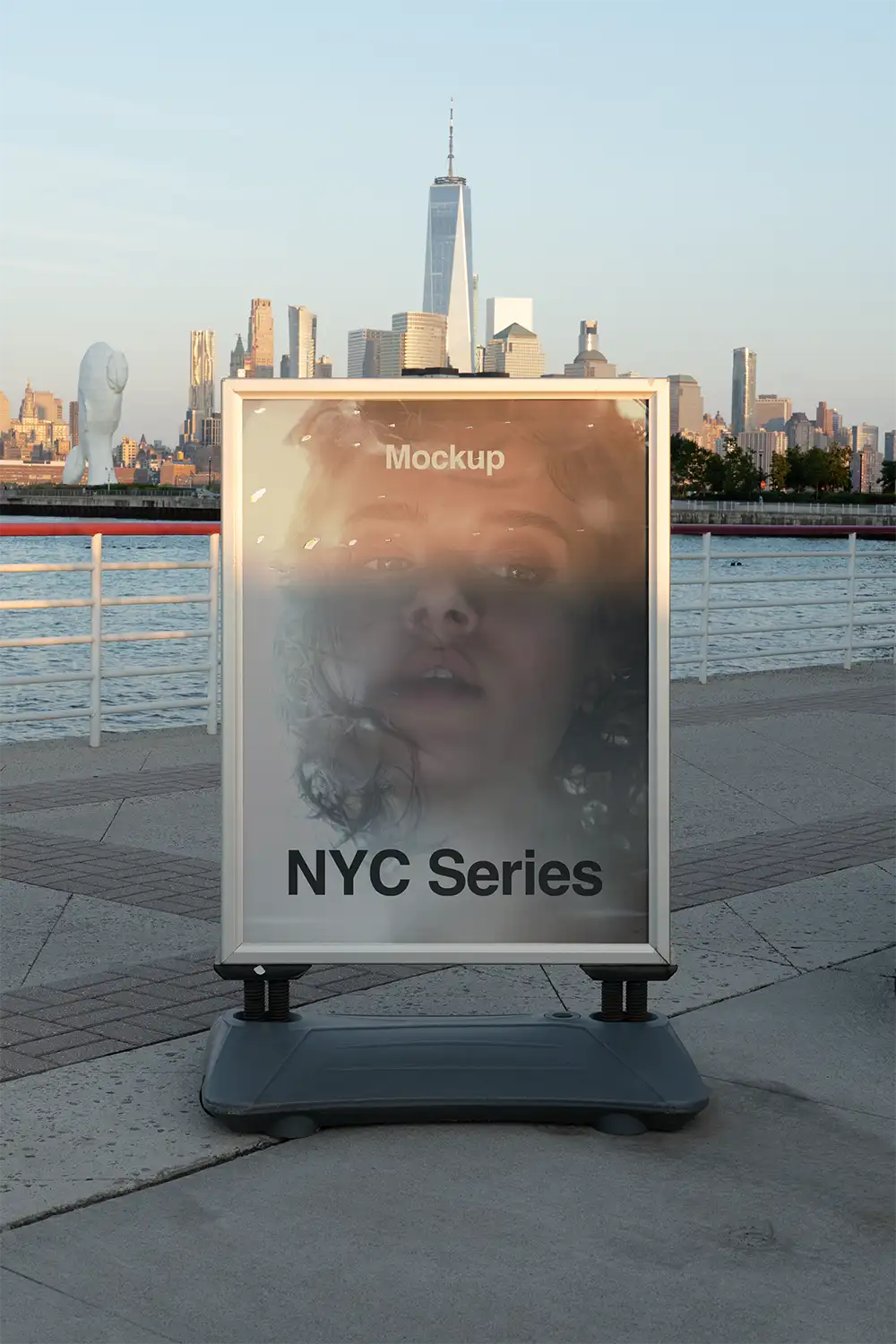 Poster mockup in New York