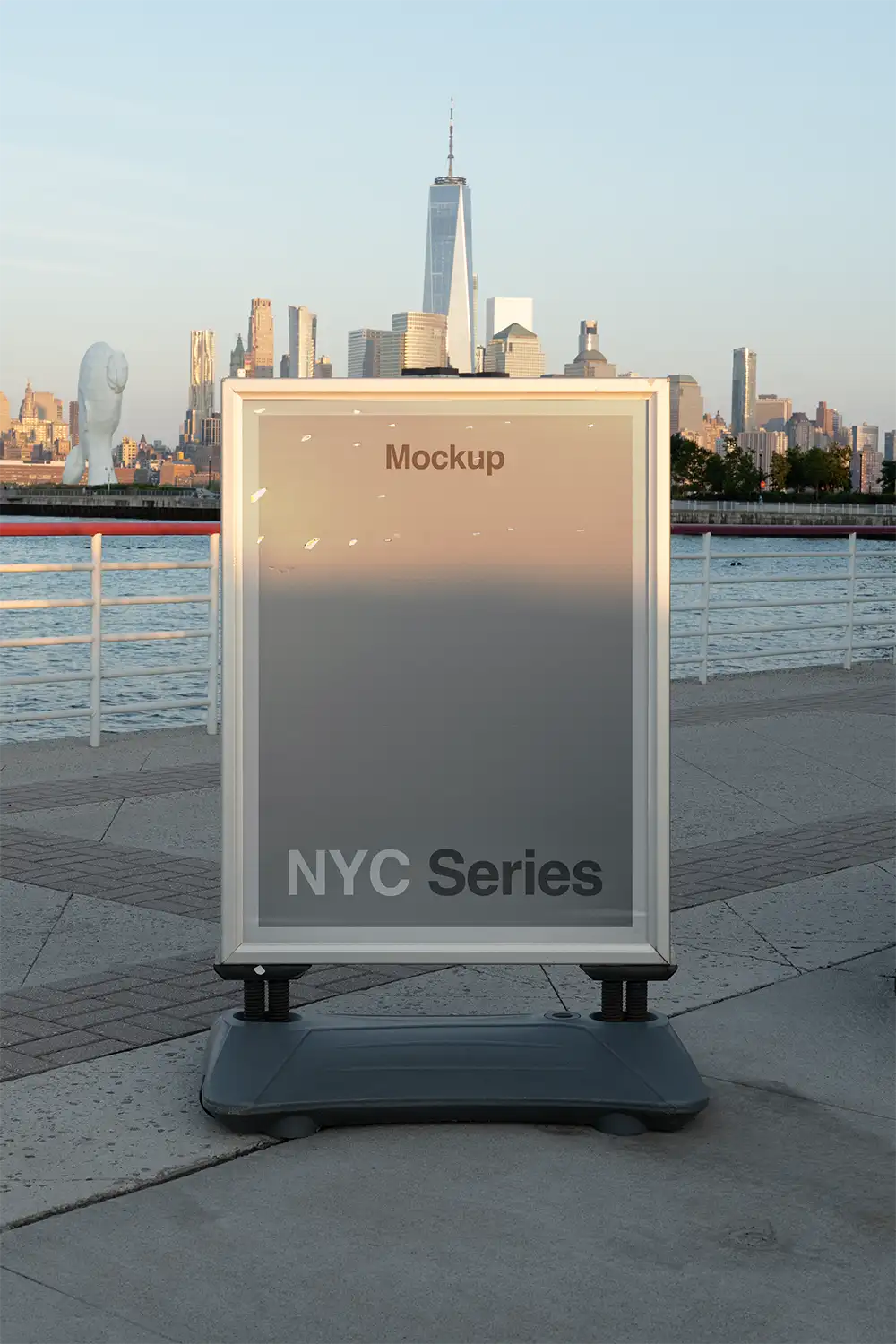 Poster mockup in New York
