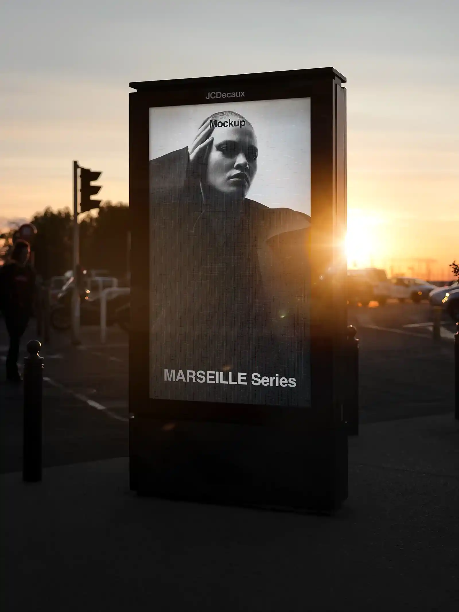 Billboard mockup in Marseille, France. 