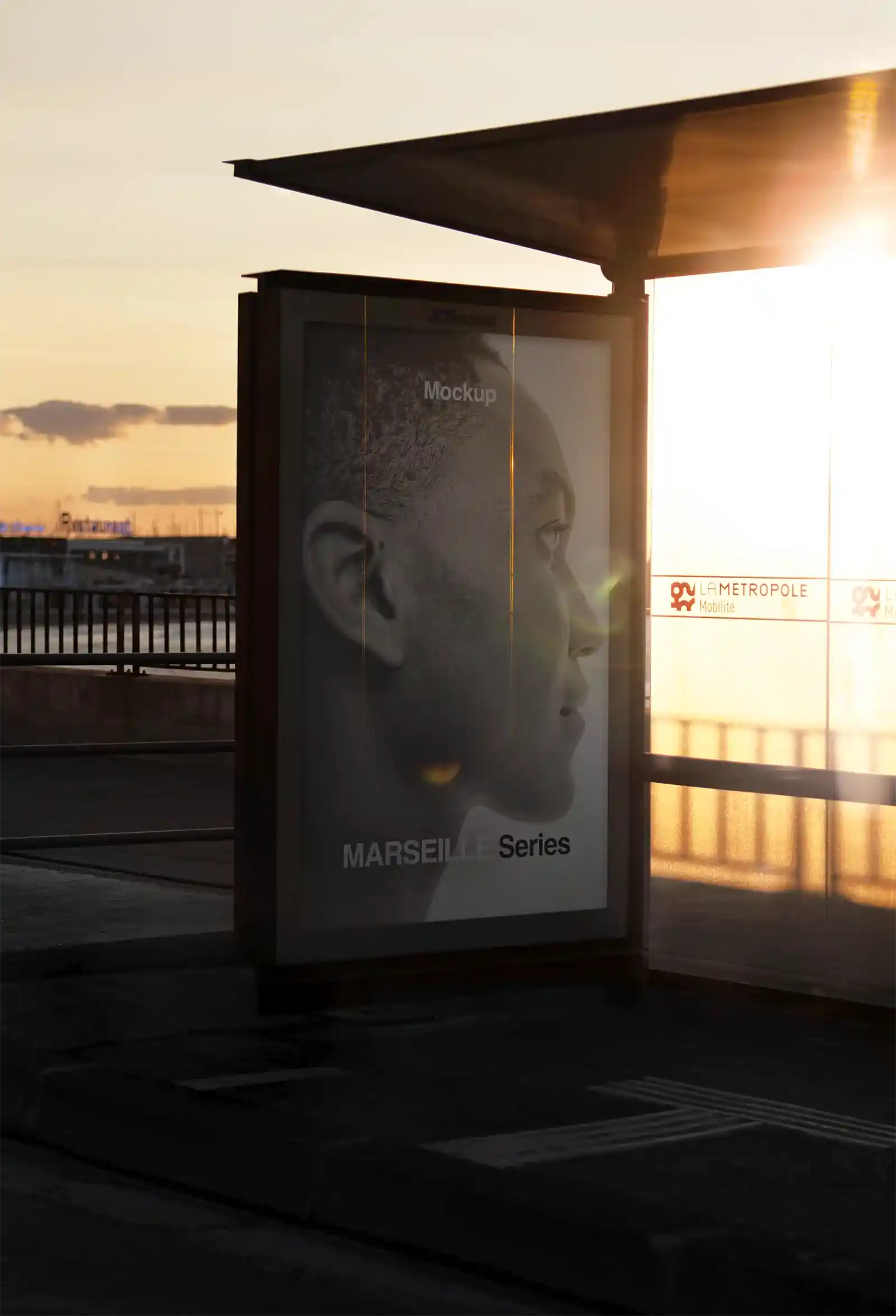 Billboard mockup in Marseille, France. 