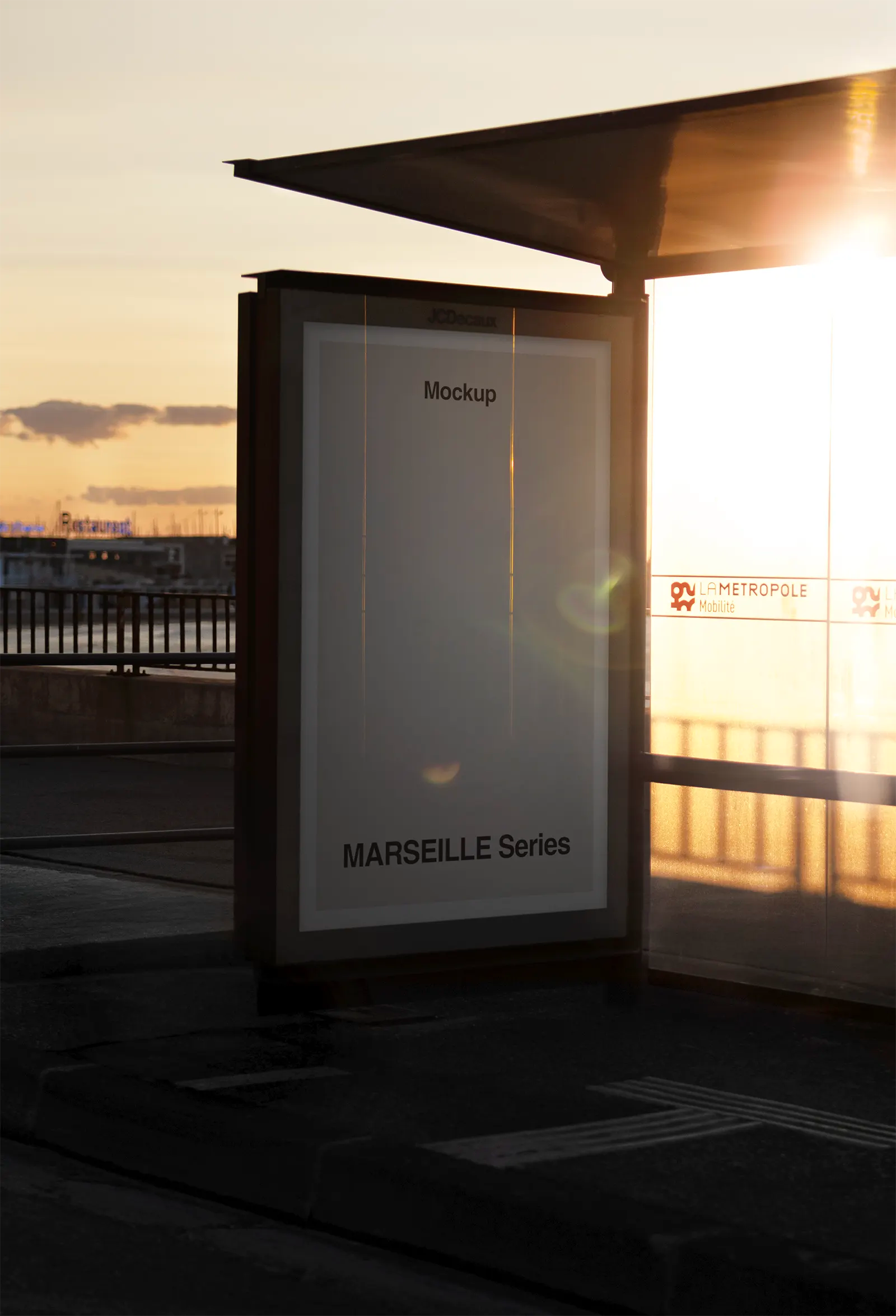 Billboard mockup in Marseille, France. 