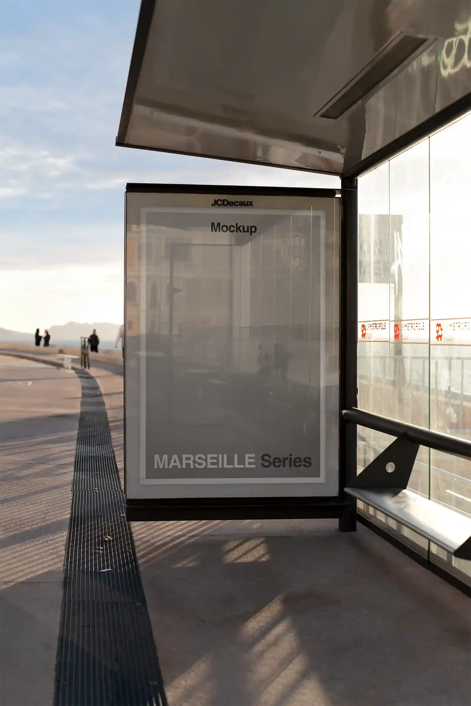 Poster mockup in Marseille, France