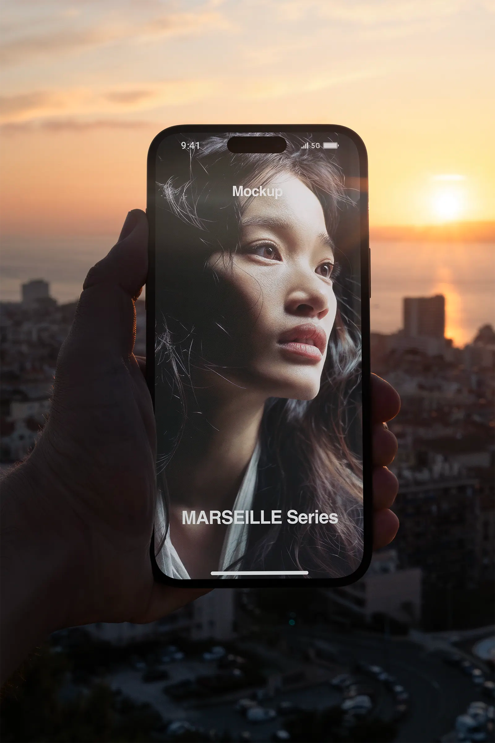 iPhone mockup in Marseille, France. 