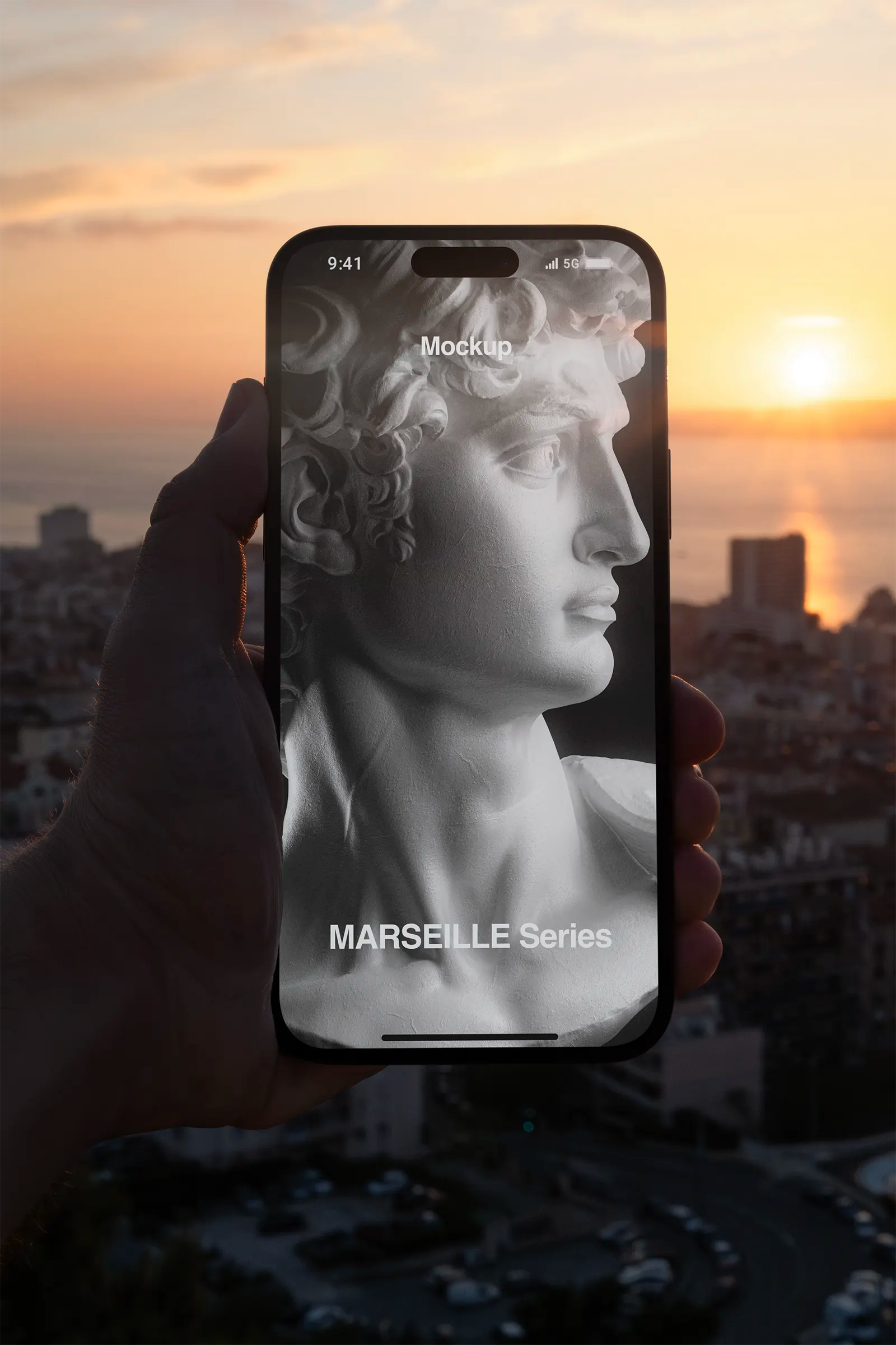 iPhone mockup in Marseille, France. 