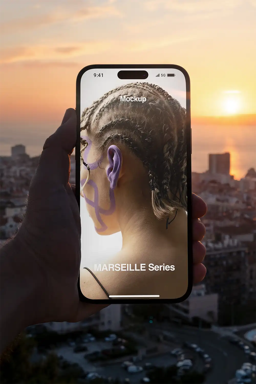 iPhone mockup in Marseille, France. © BRANDACLE MOCKUPS 2026. All rights reserved.
