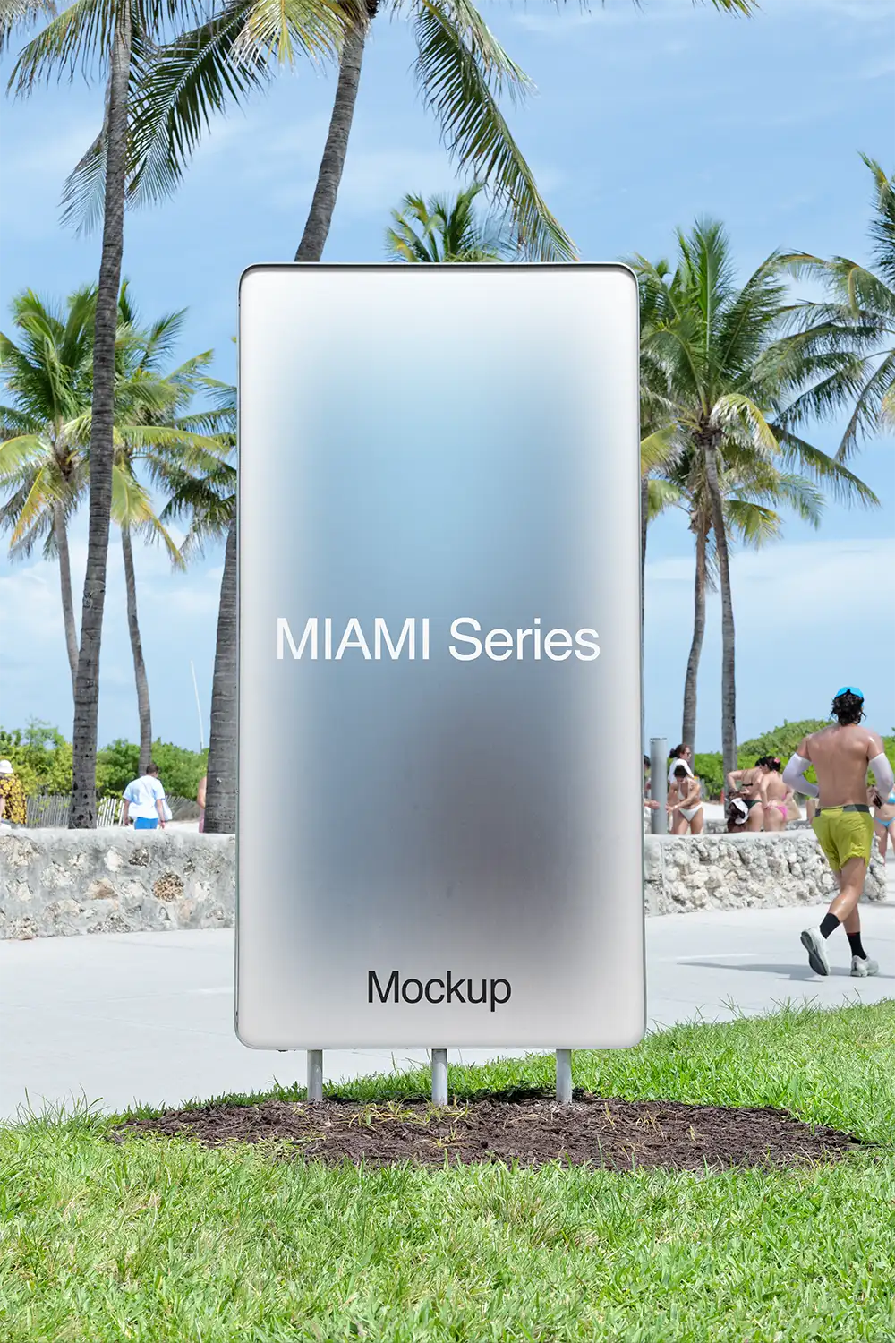 Poster mockup in Miami Beach