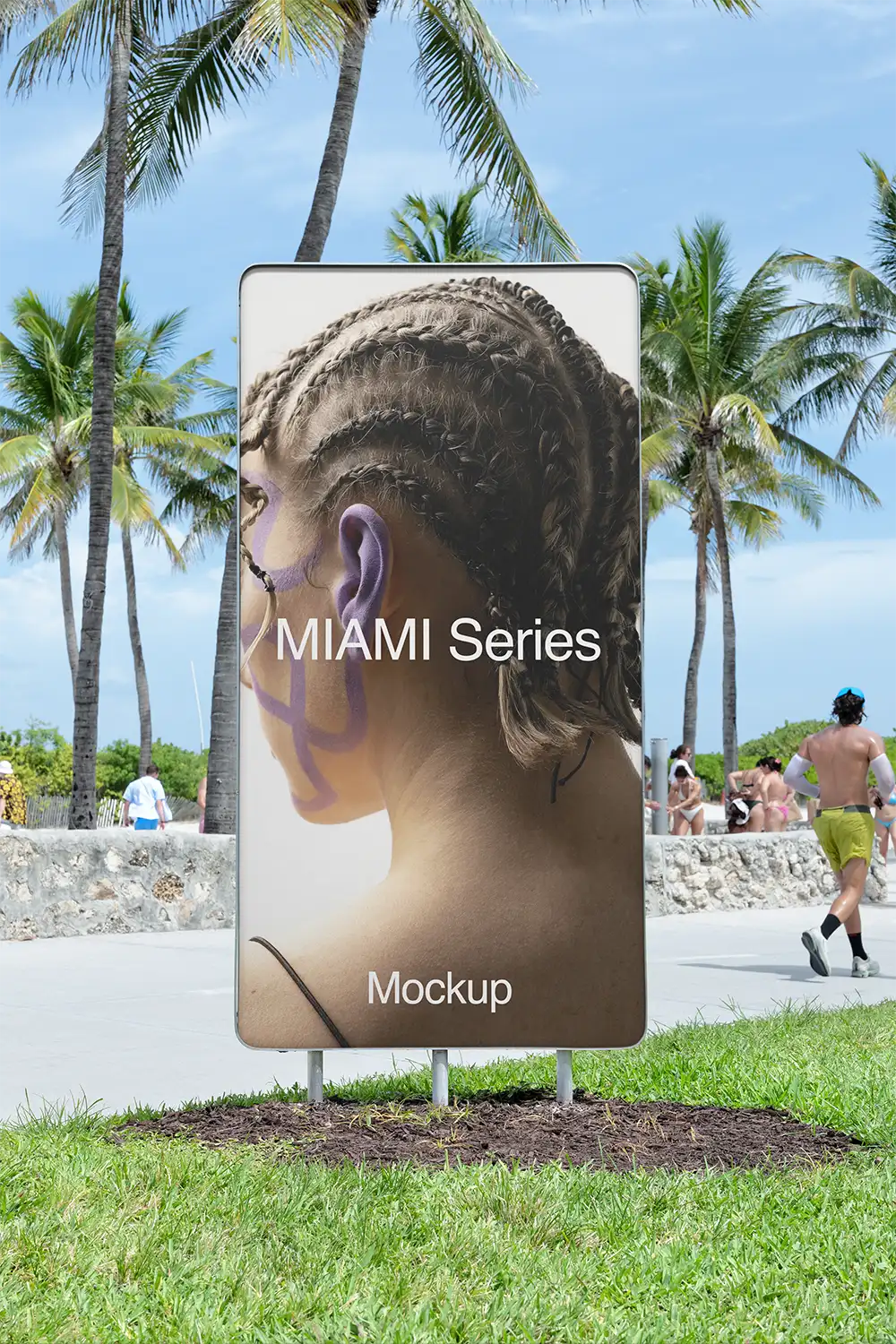 Poster mockup in Miami Beach