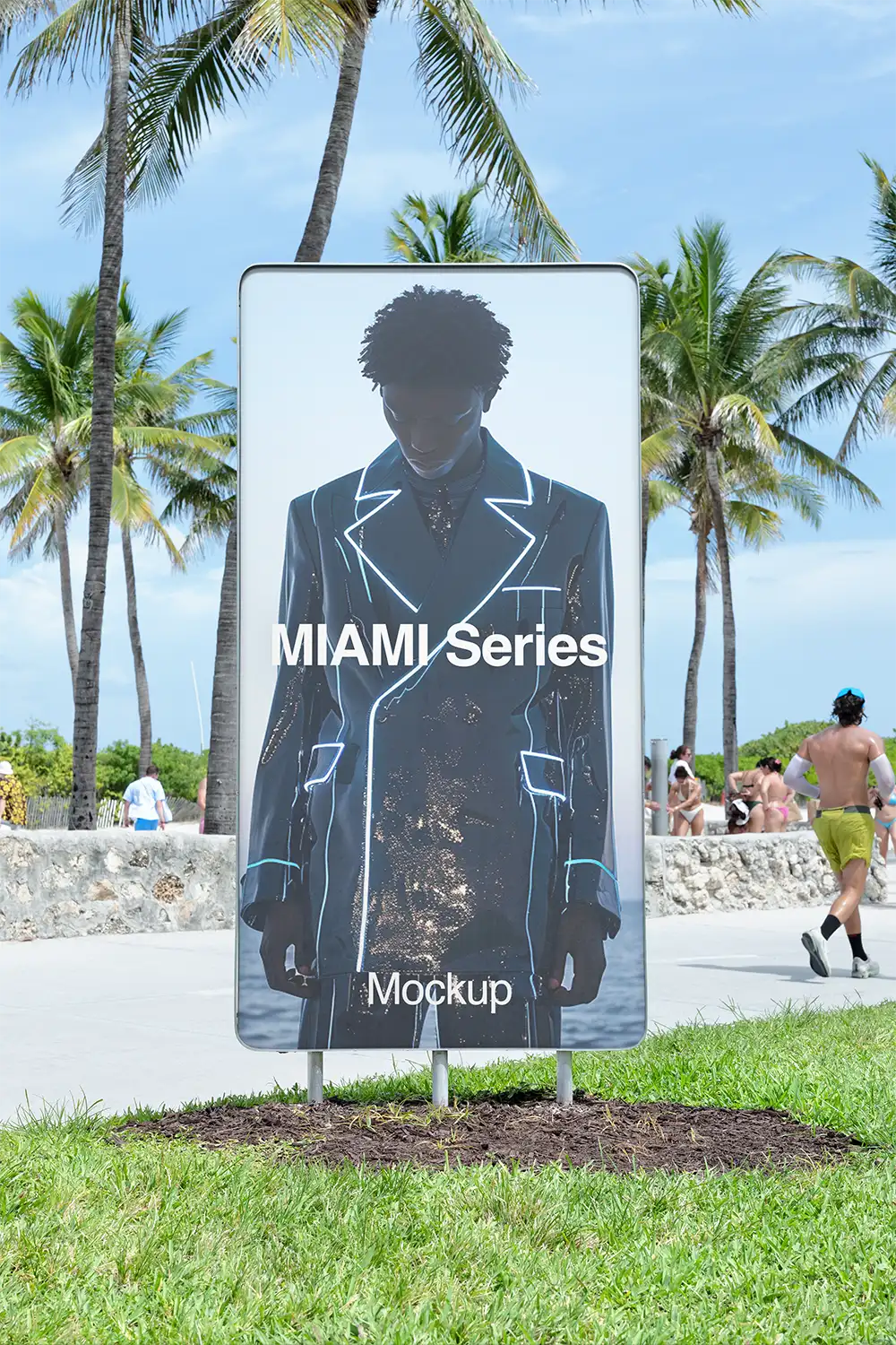 Poster mockup in Miami Beach