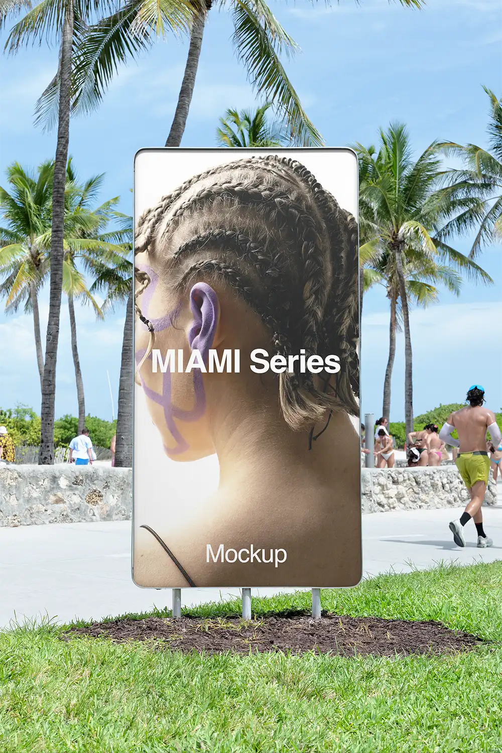 Poster mockup in Miami Beach