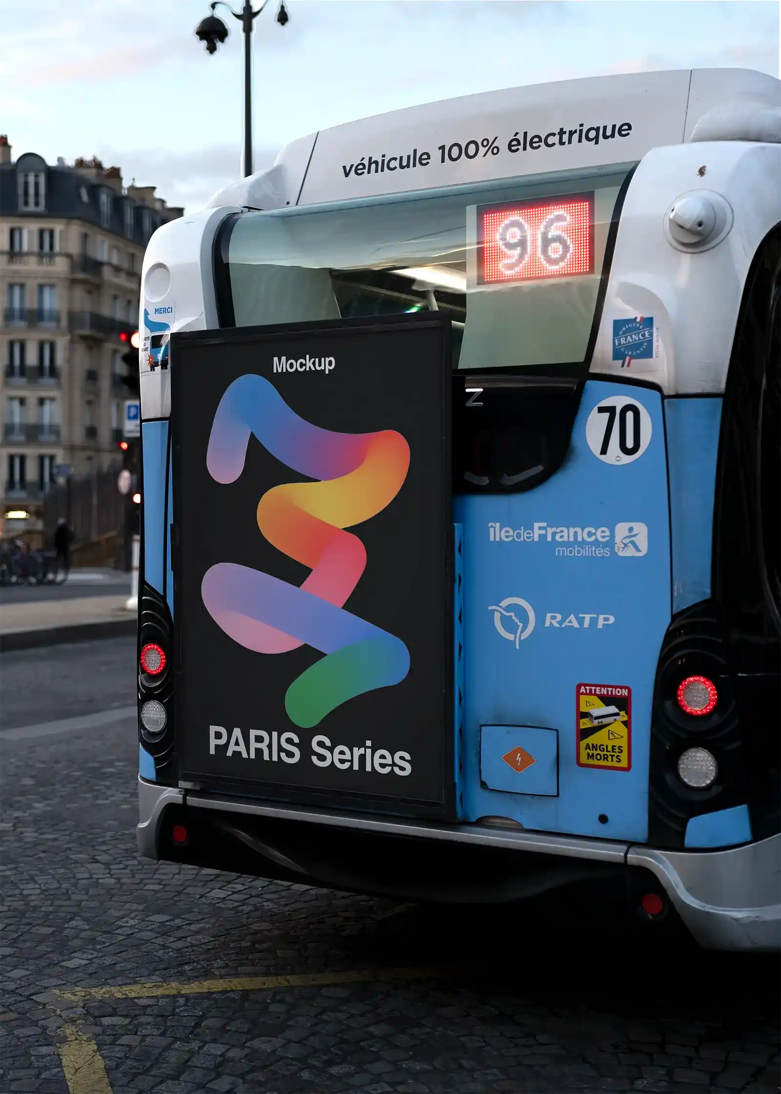 Montparnasse, Paris Bus Mockup, France | FR24PRS256 - Brandacle