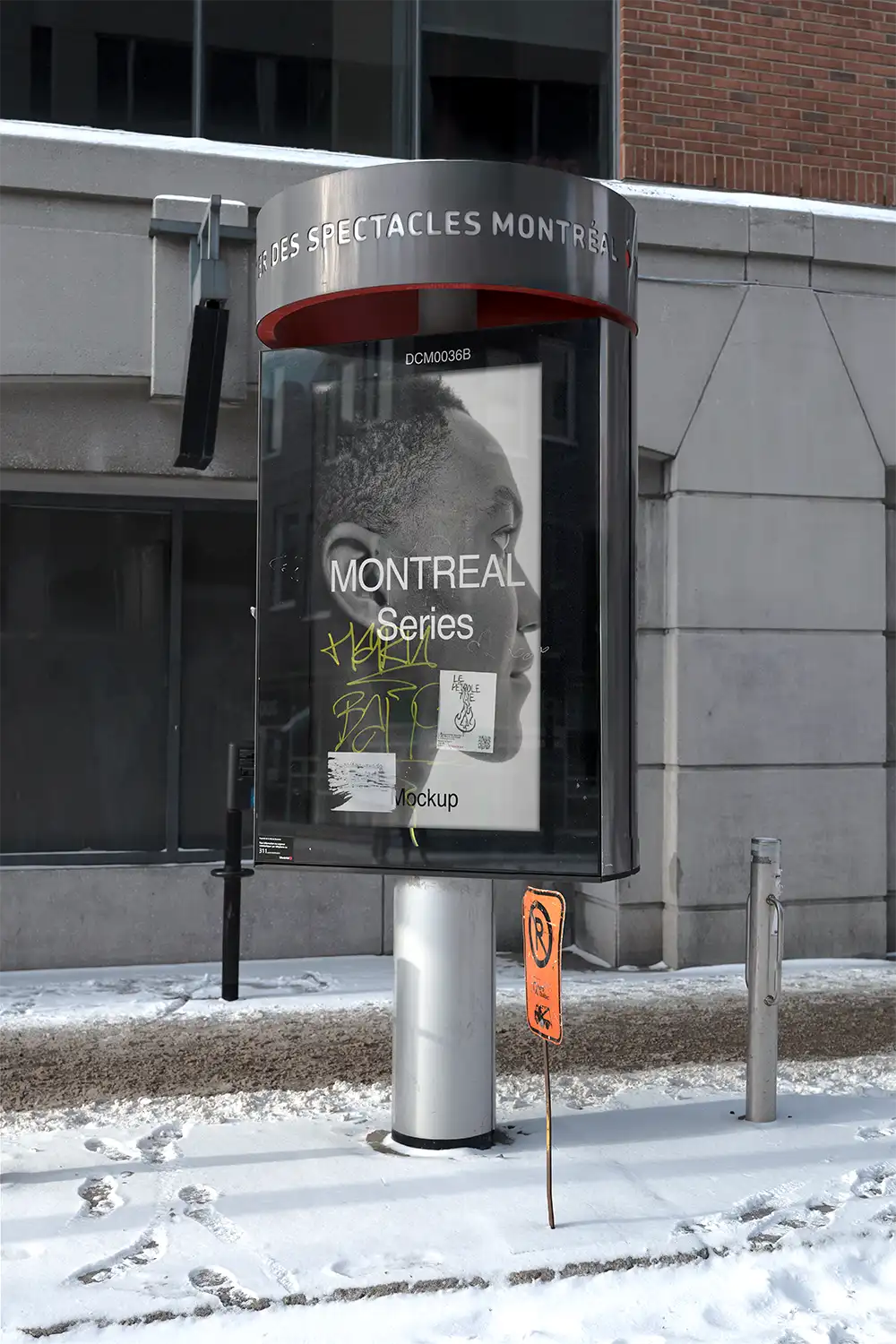 Poster mockup in Montreal, Canada
