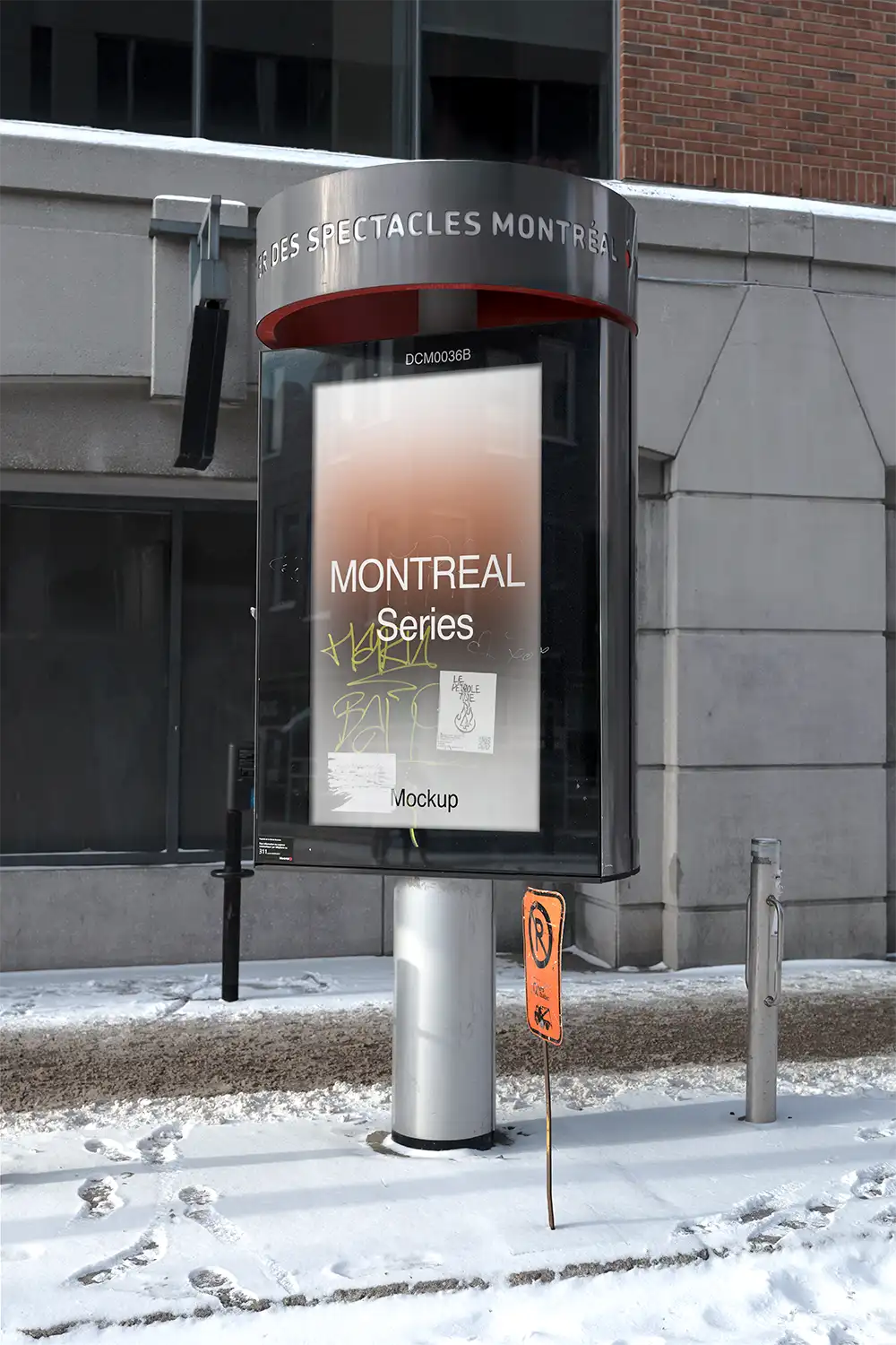 Poster mockup in Montreal, Canada