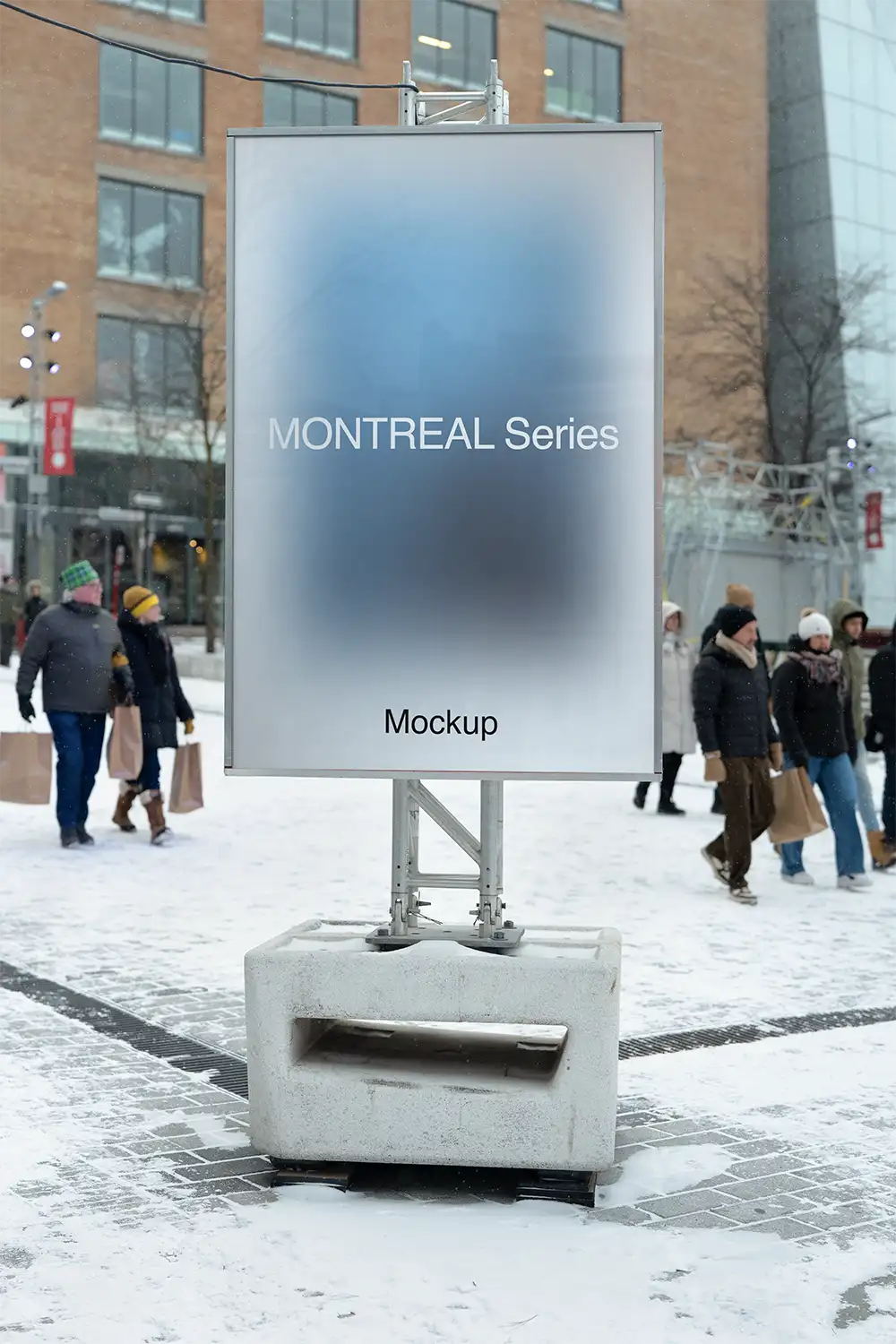Poster mockup in Montreal, Canada