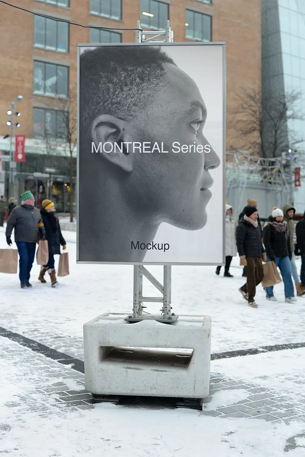 Poster mockup in Montreal, Canada