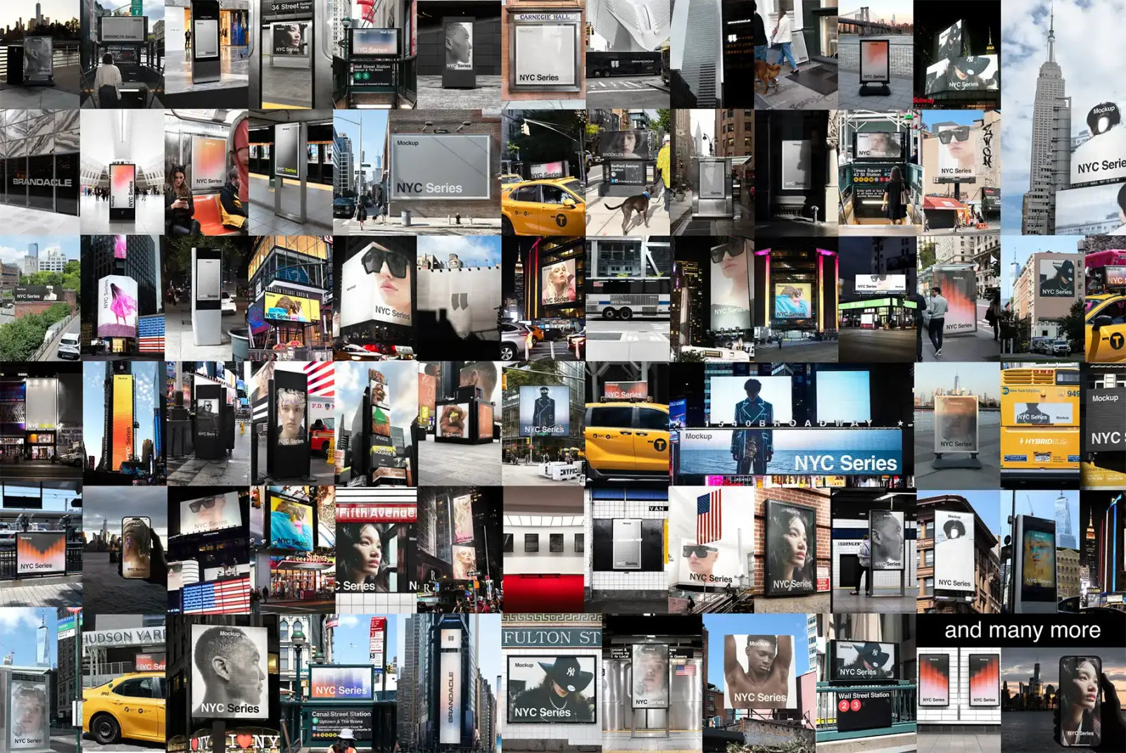 NEW YORK COLLECTION MOCKUPS BUNDLE - Posters and billboards in Manhattan, including Times Square - Brandacle