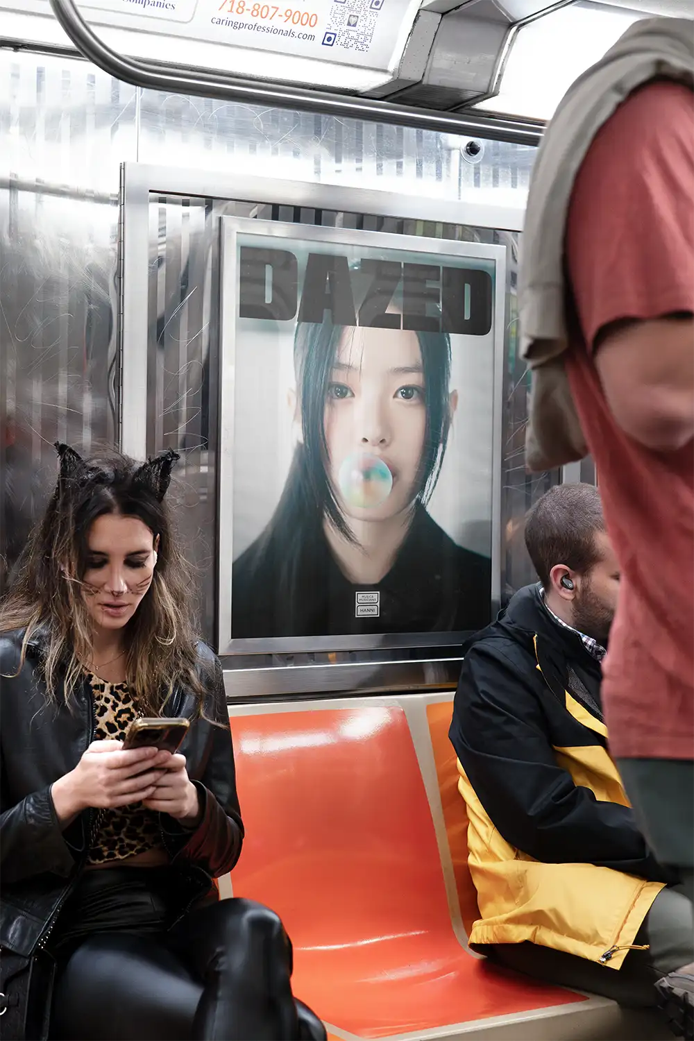 Poster mockup in the NYC Subway in New York. © BRANDACLE MOCKUPS 2026. 