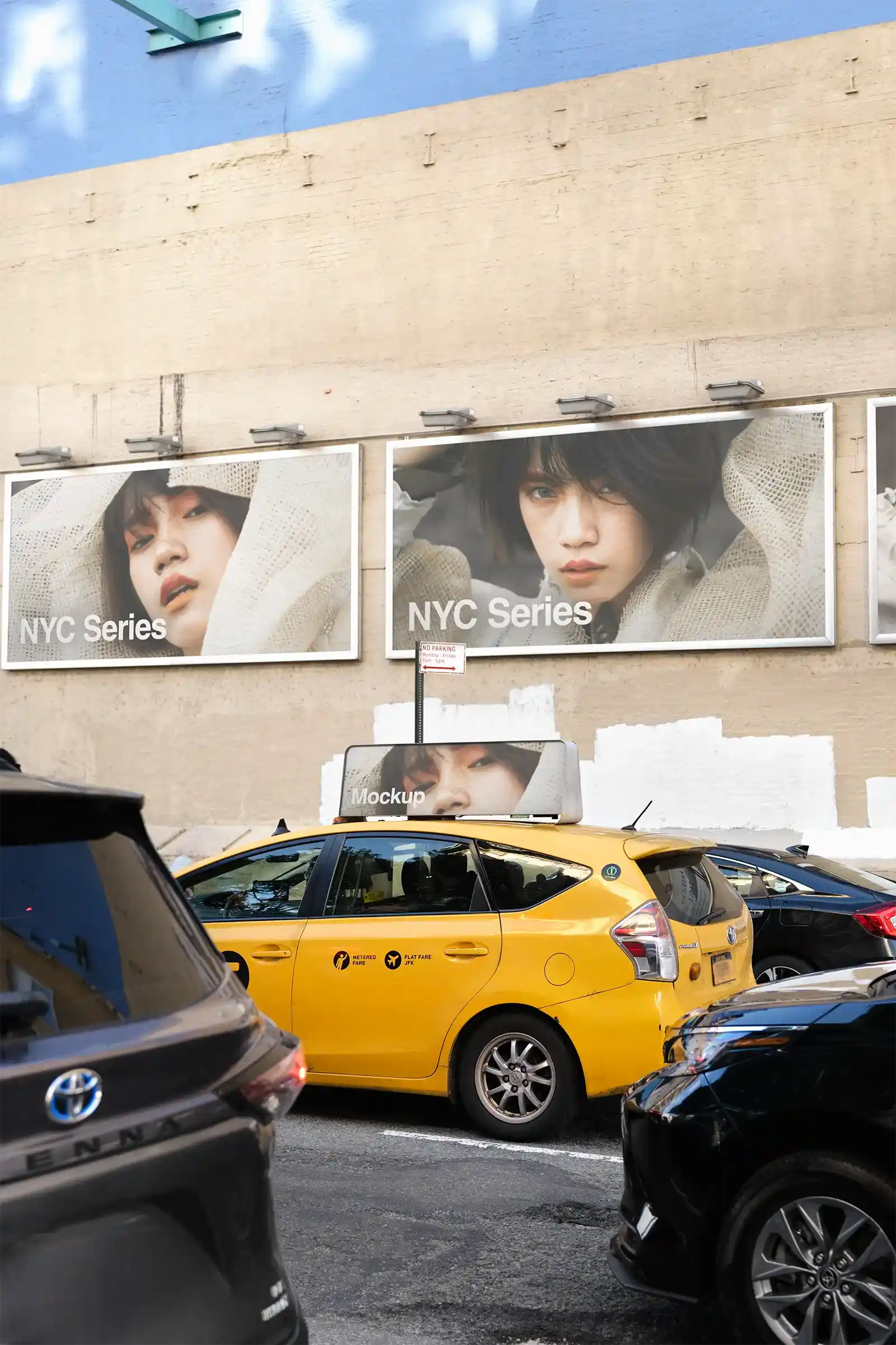 Billboard mockup in New York, United States