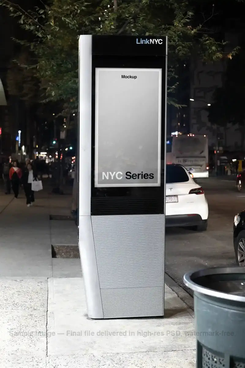 Billboard mockup in Brooklyn Heights New York, United States. Poster, Banner. PSD Mockup Photoshop Mockup design 3