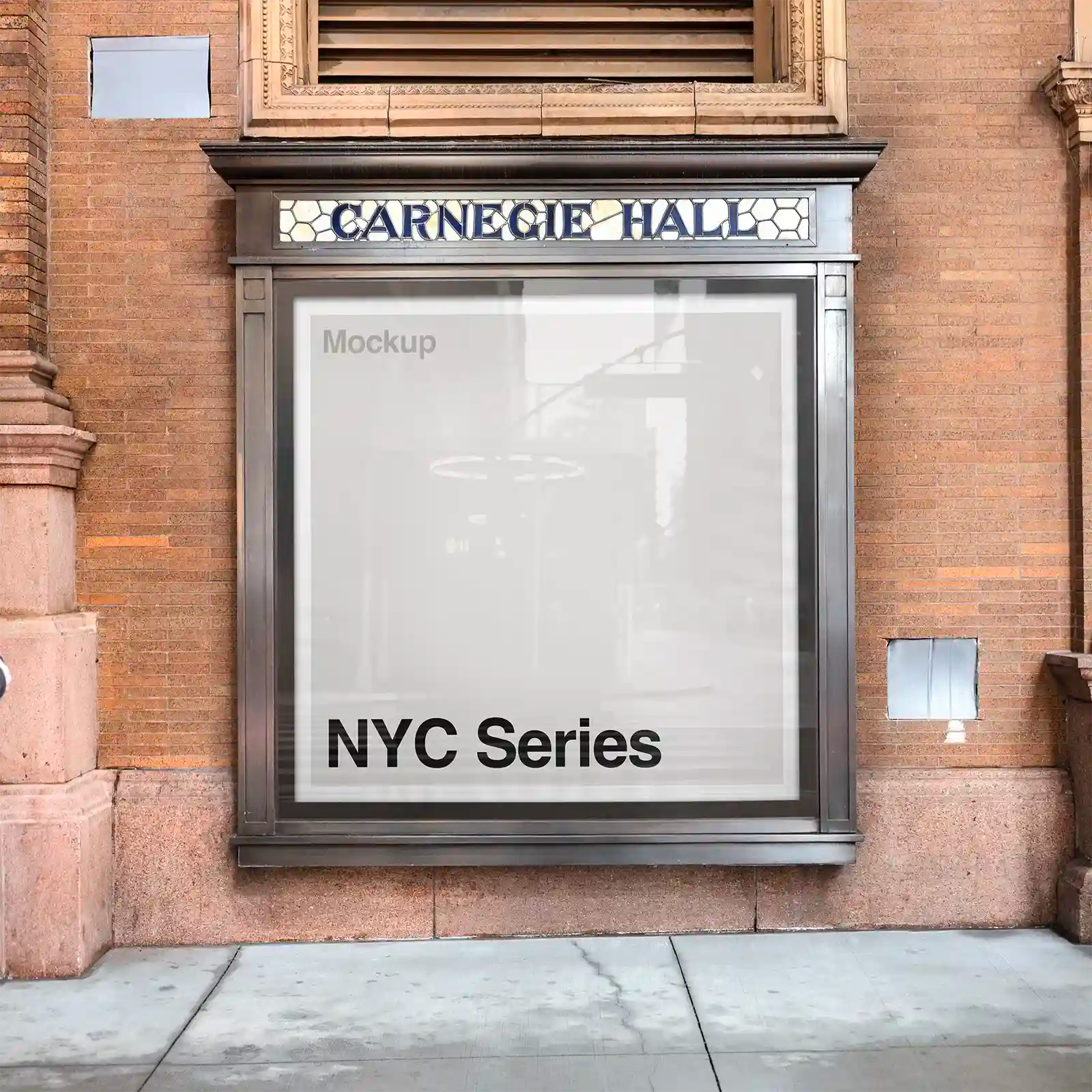 Billboard mockup in New York, United States. PSD Mockup on Photoshop for your design 1