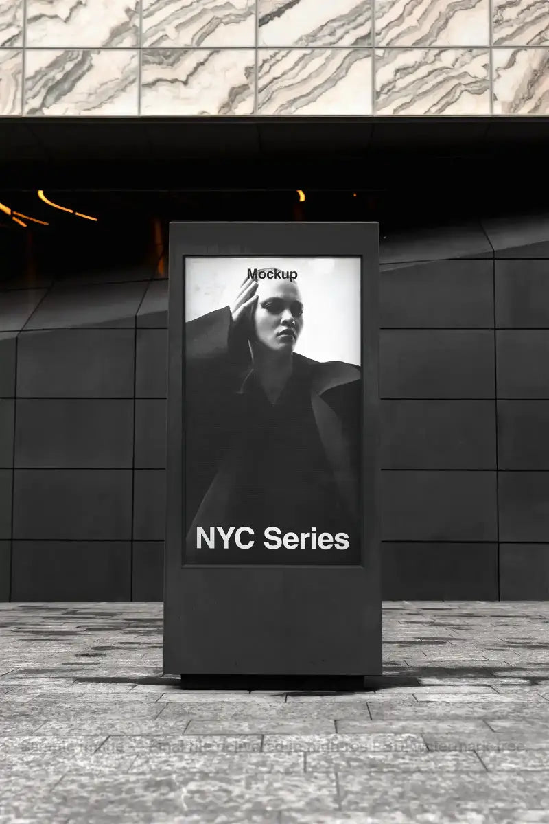 Billboard mockup in New York, United States. 