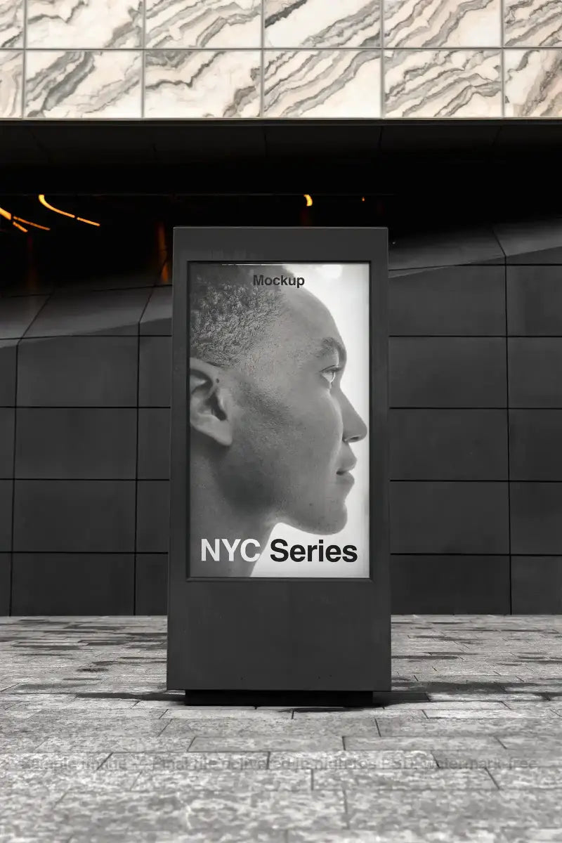 Billboard mockup in New York, United States. 