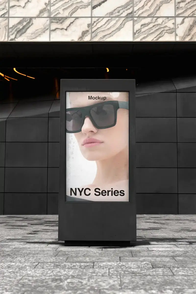 Billboard mockup in New York, United States. 