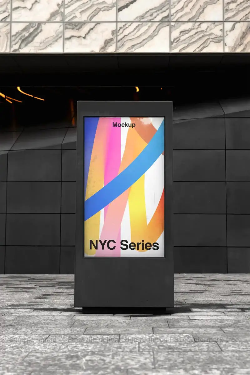 Billboard mockup in New York, United States. 