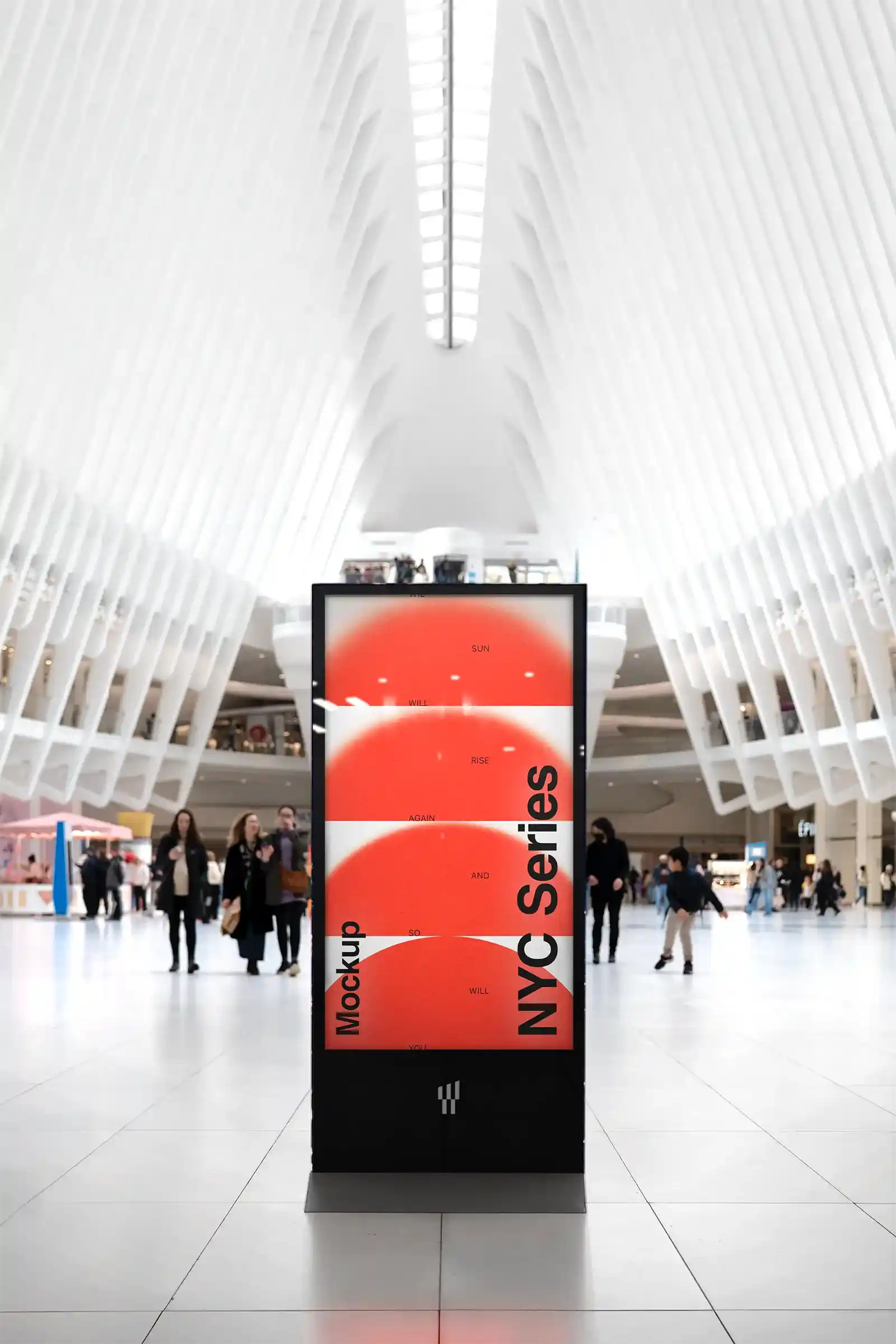 Billboard mockup in New York, United States. 