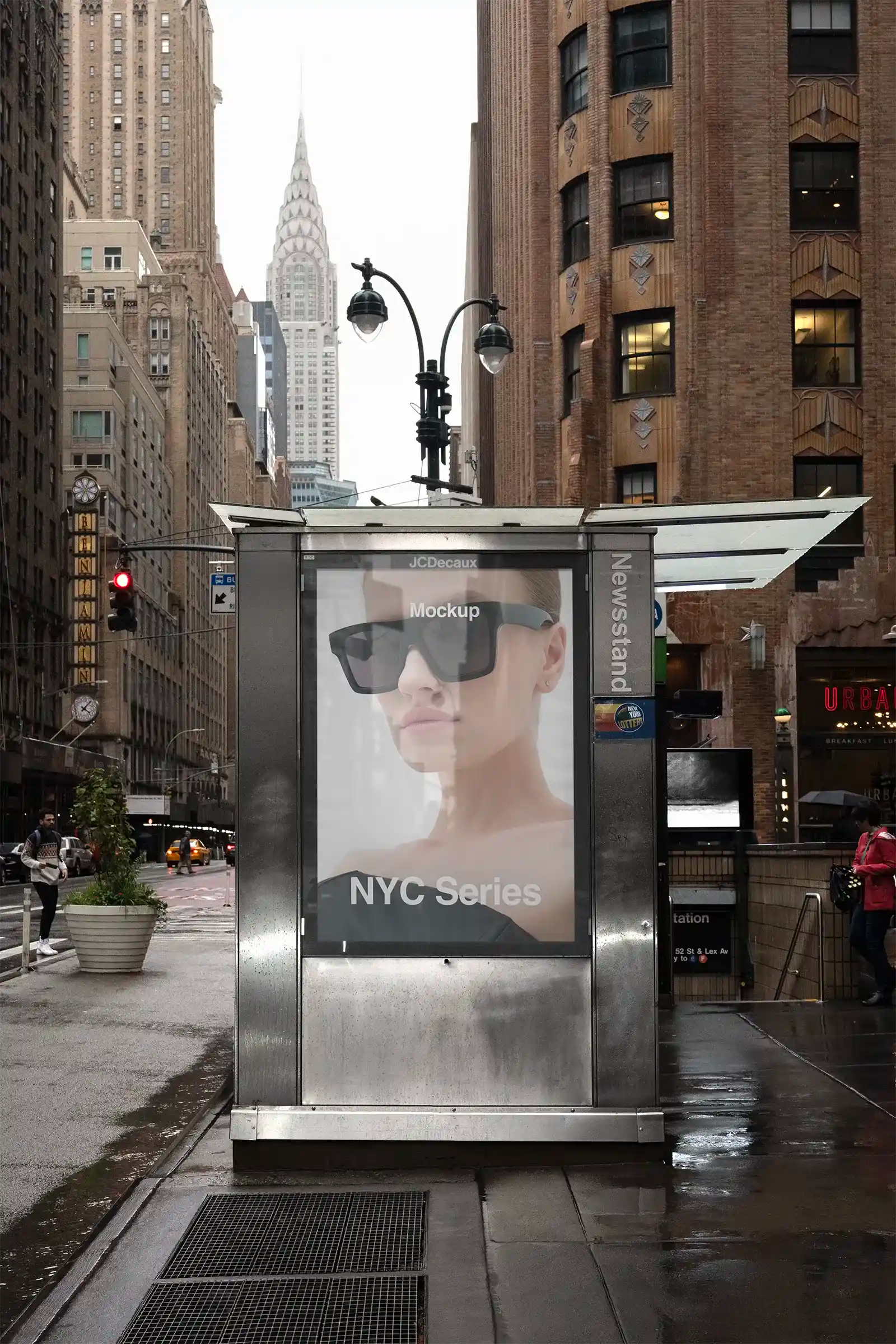 Billboard mockup in New York, United States. PSD Mockup on Photoshop for your design 4
