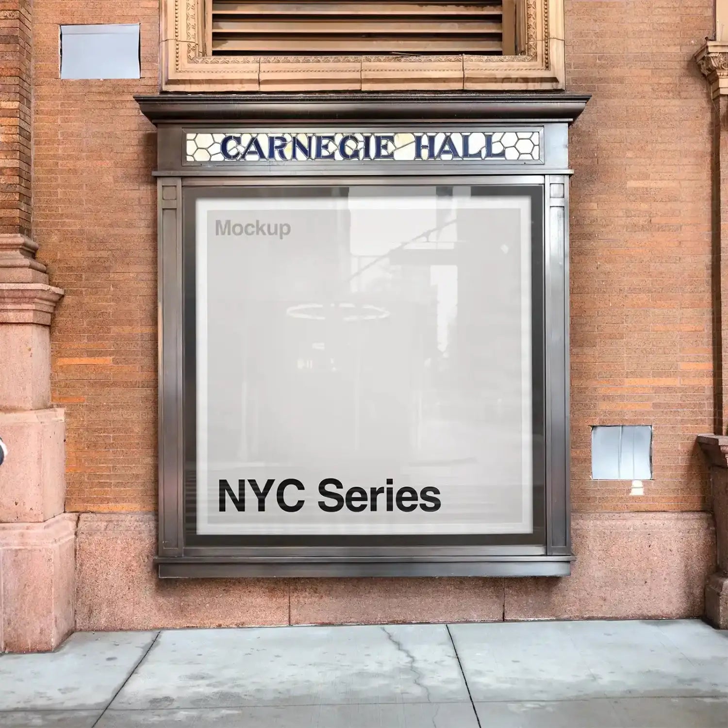 Poster mockup in New York