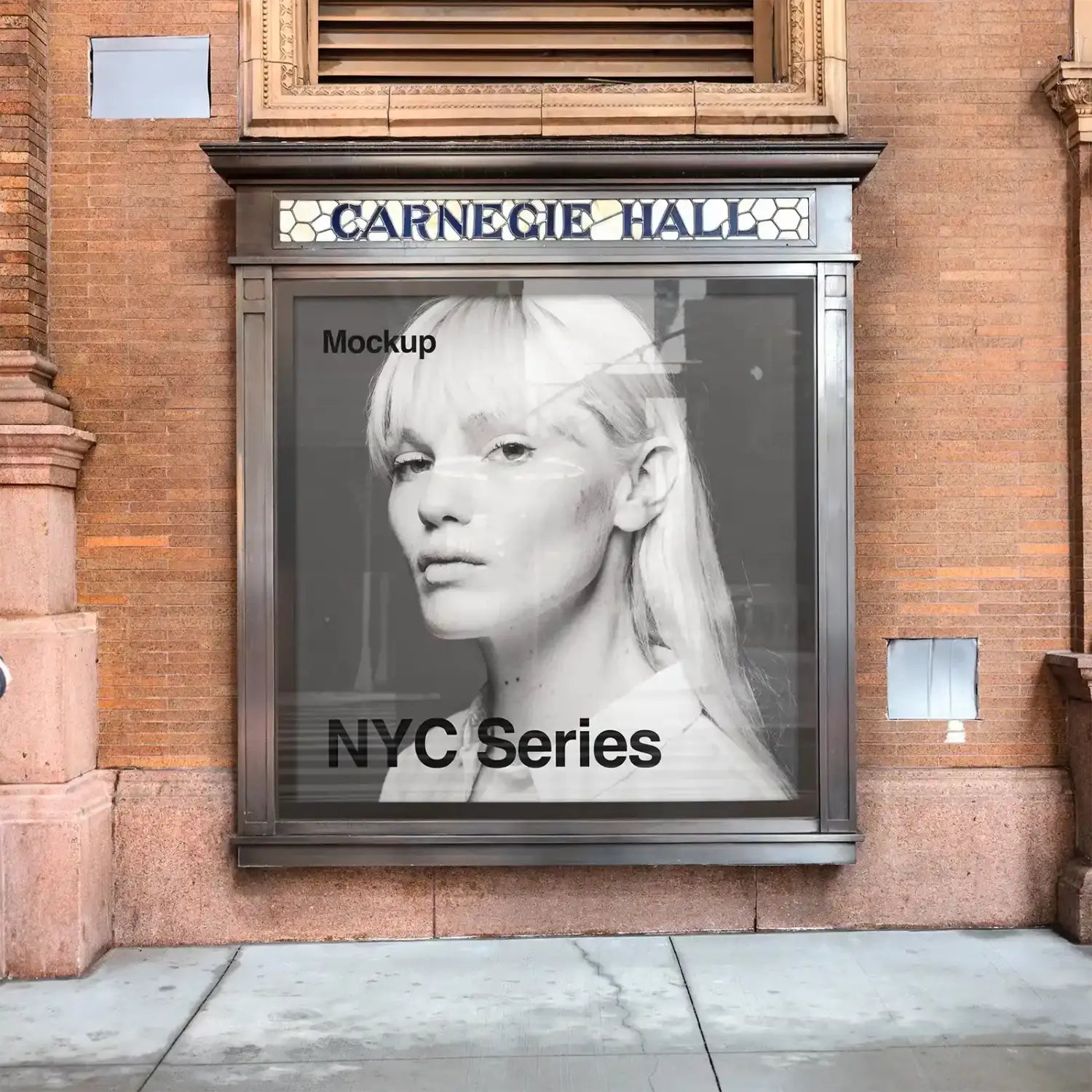 Poster mockup in New York