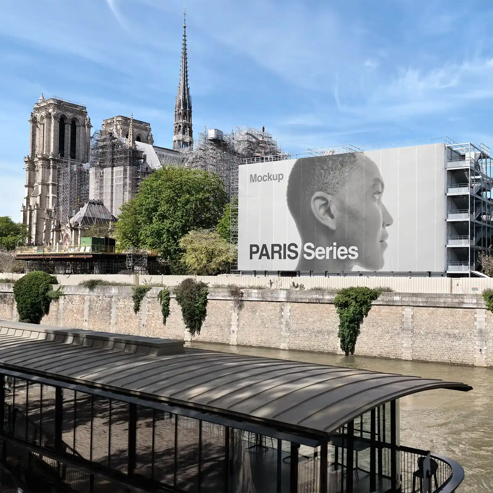 Notre Dame de Paris, Banner Mockup, France | FR24PRS160 - Brandacle