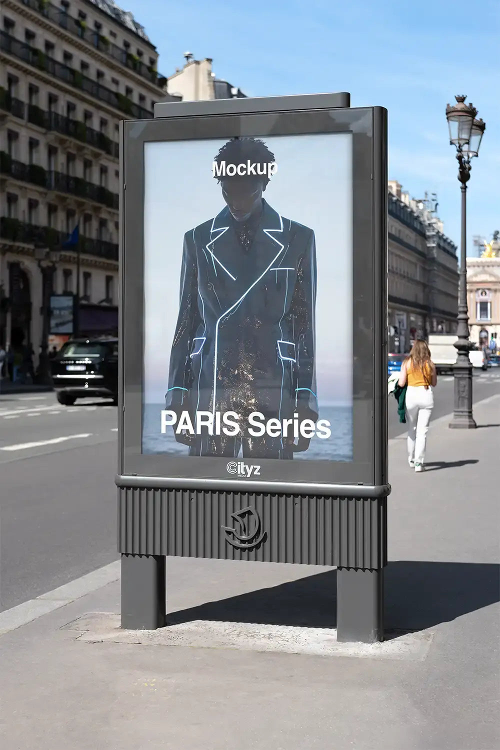 Poster mockup in Paris