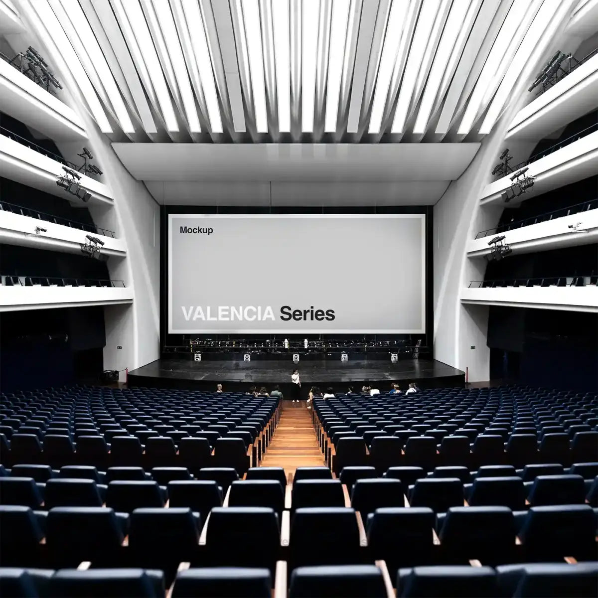 Opera House Screen mockup in Valencia, Spain.