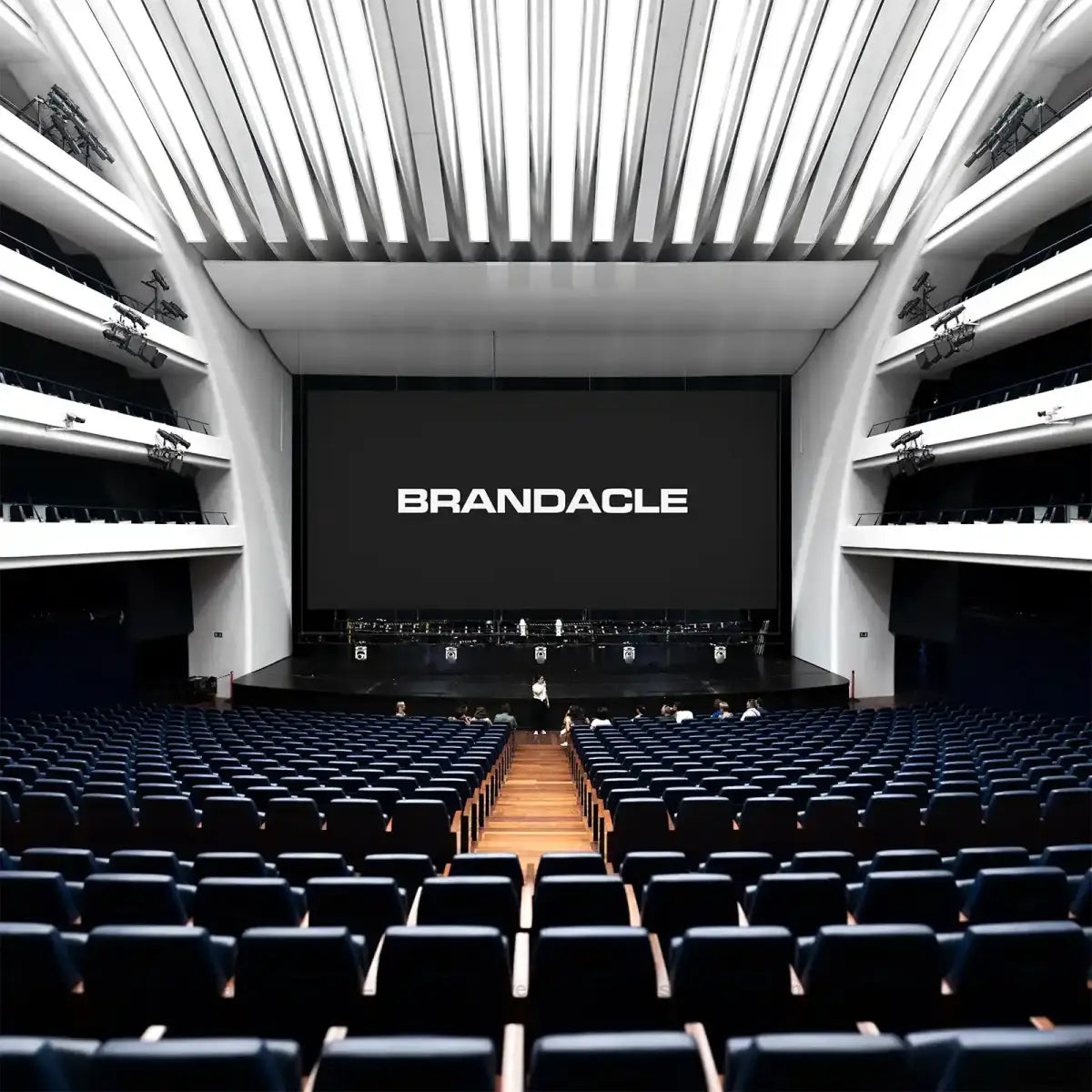 Opera House Screen mockup in Valencia, Spain.