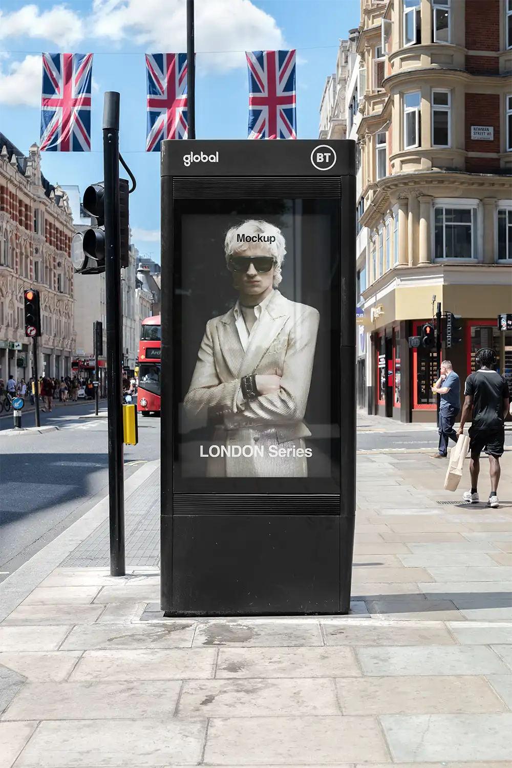 Billboard mockup on Oxford Street in New York