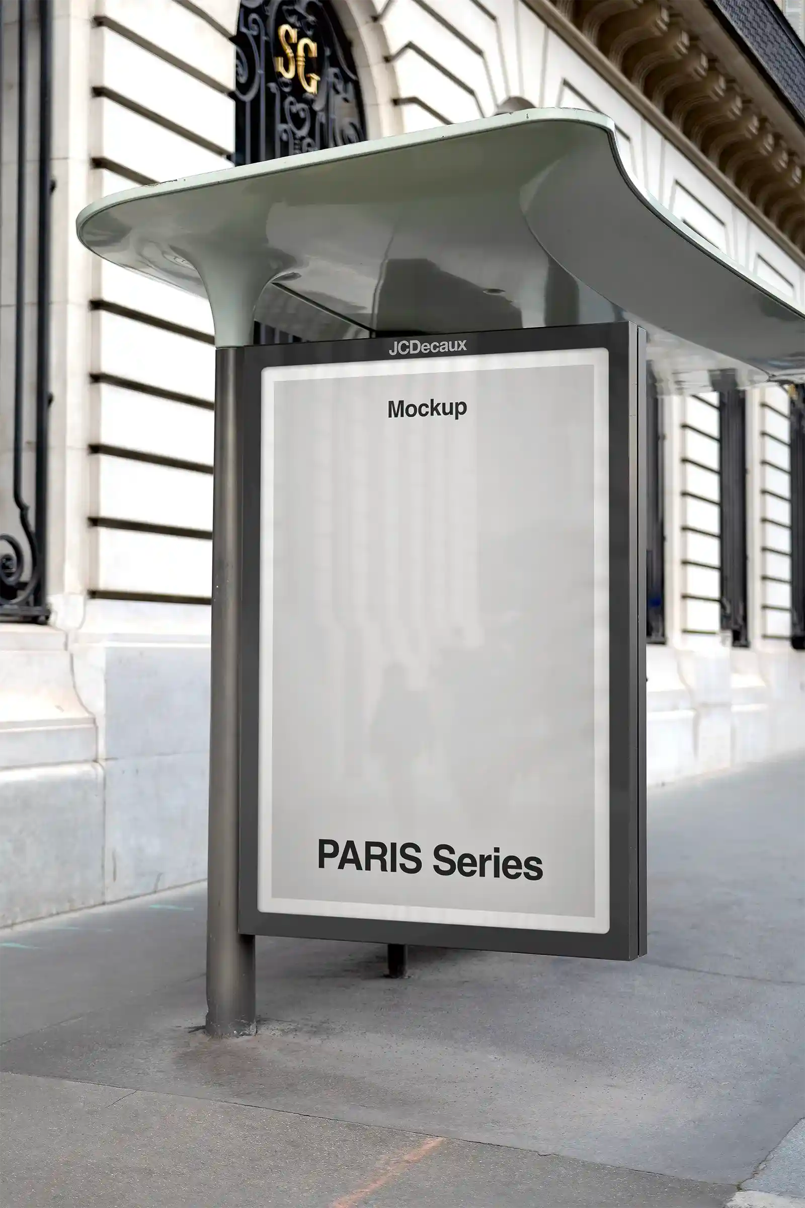 Billboard mockup in Paris, France. PSD Mockup on Photoshop for your design 2