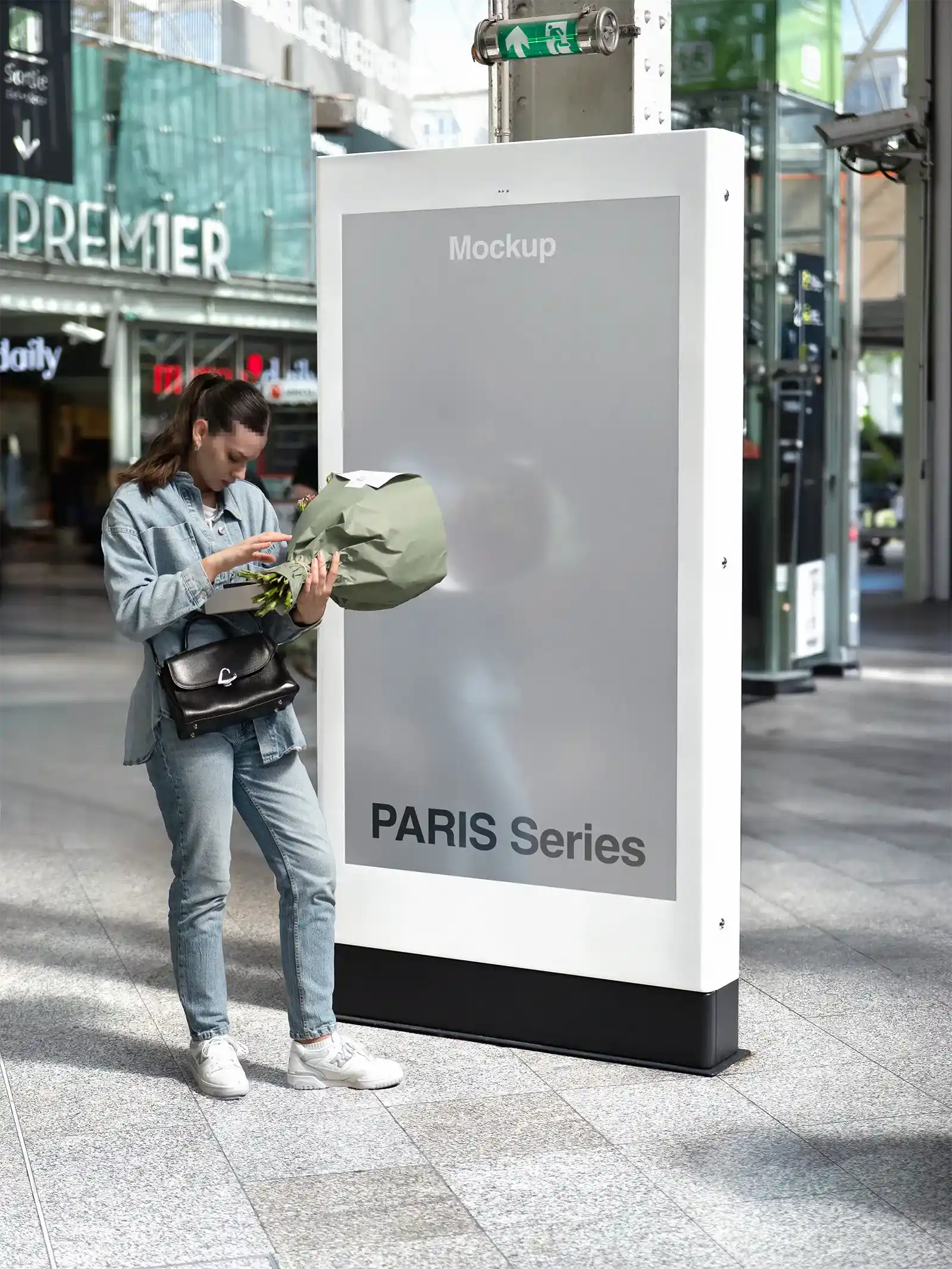 Billboard mockup in Paris, France.