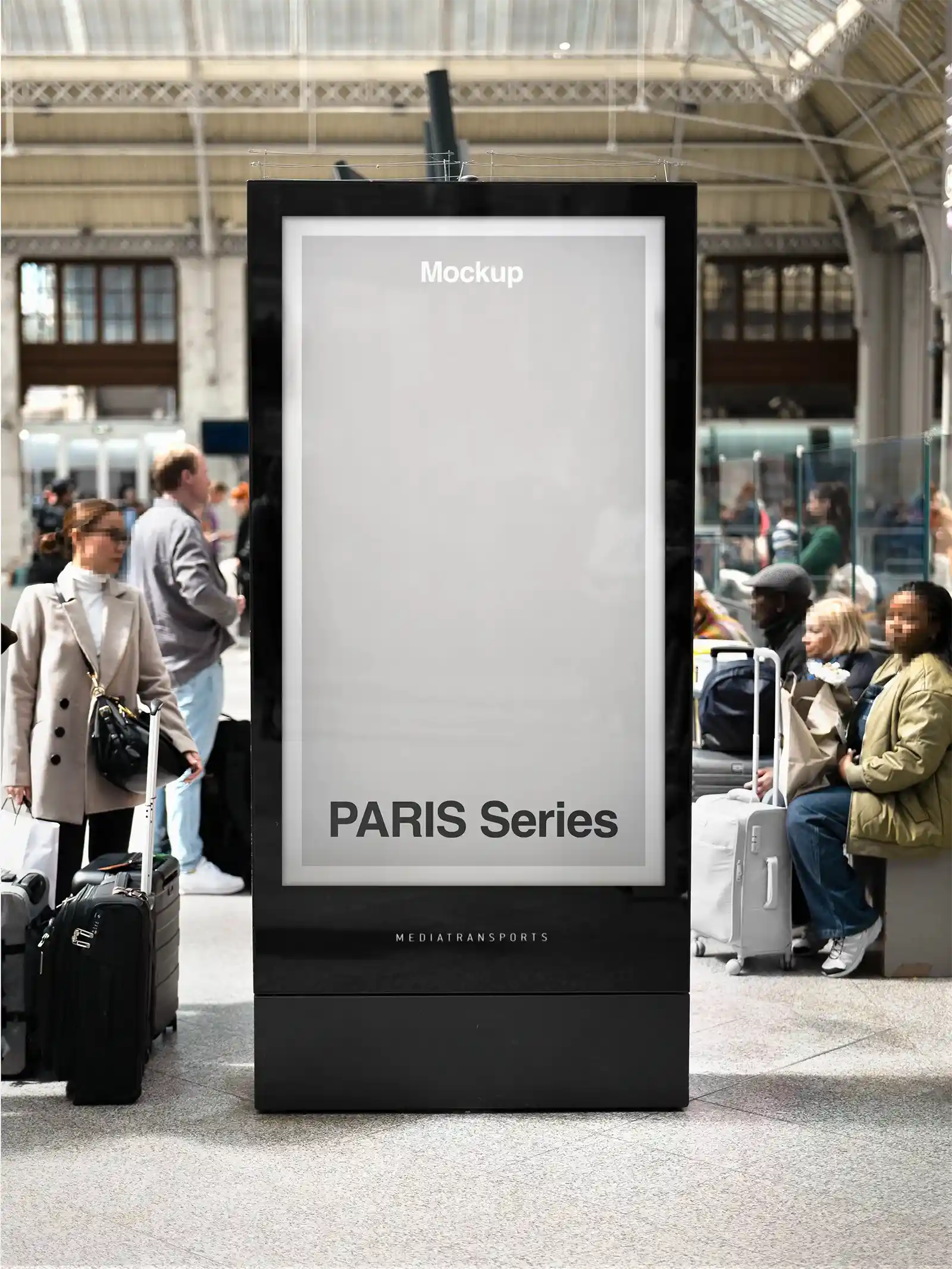 Billboard mockup in Paris, France