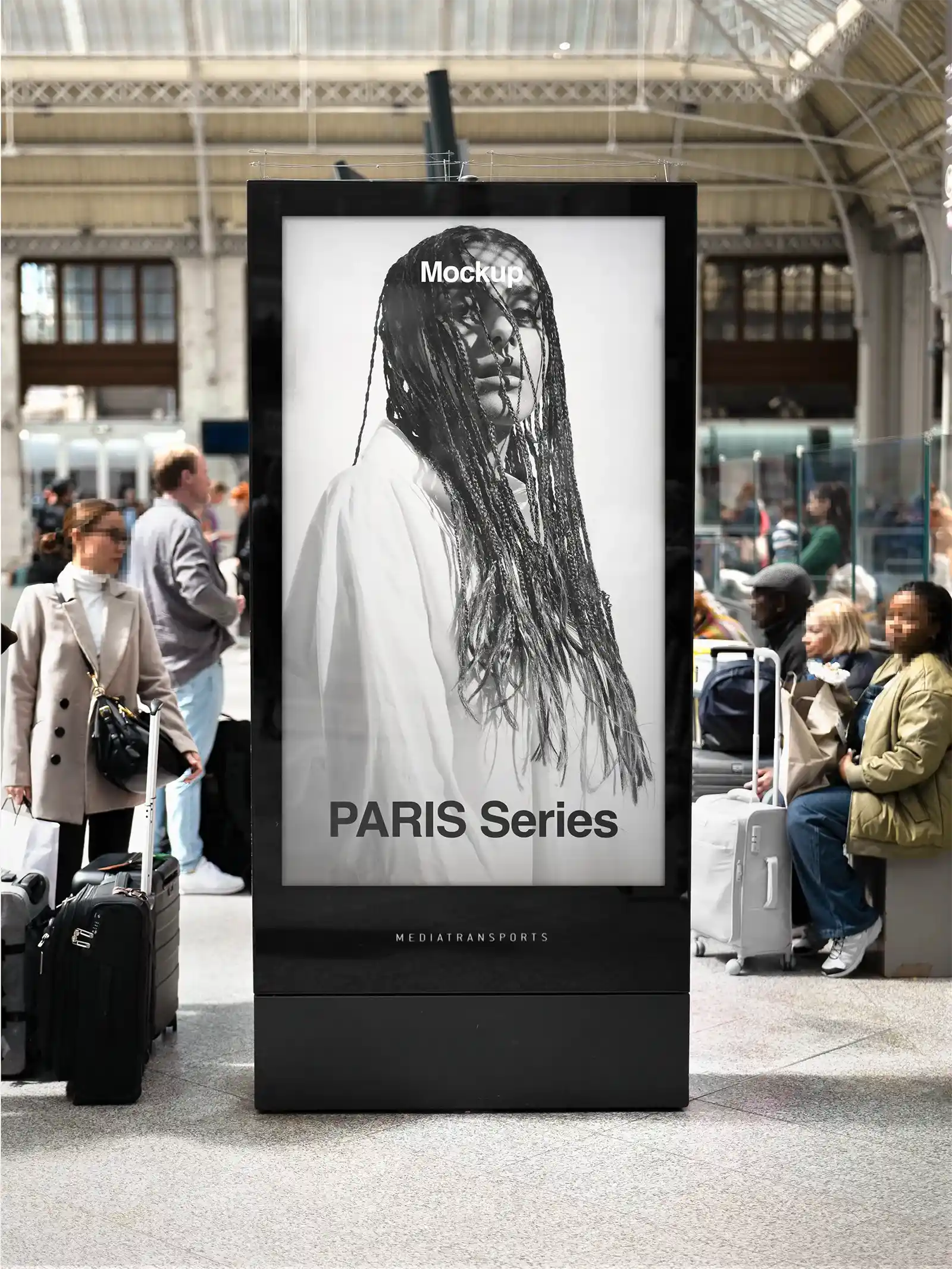 Billboard mockup in Paris, France