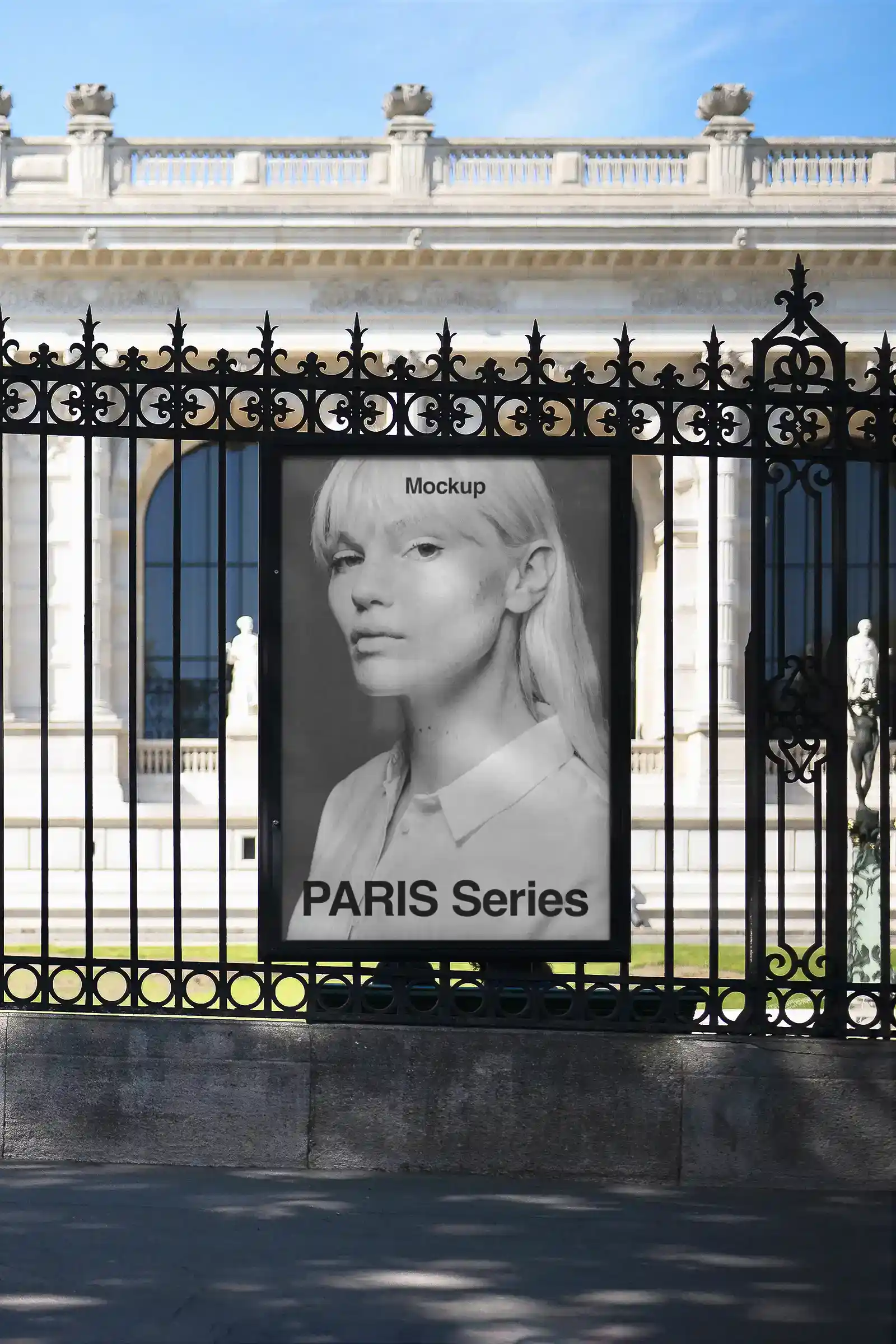 Poster mockup in Paris, France