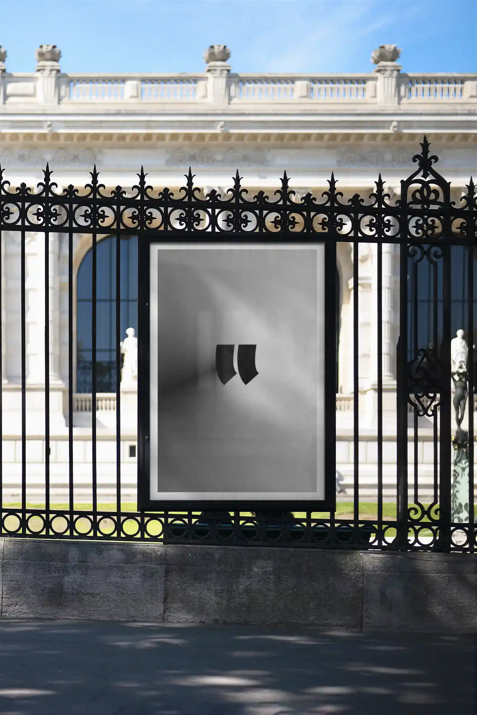 Poster mockup in Paris, France
