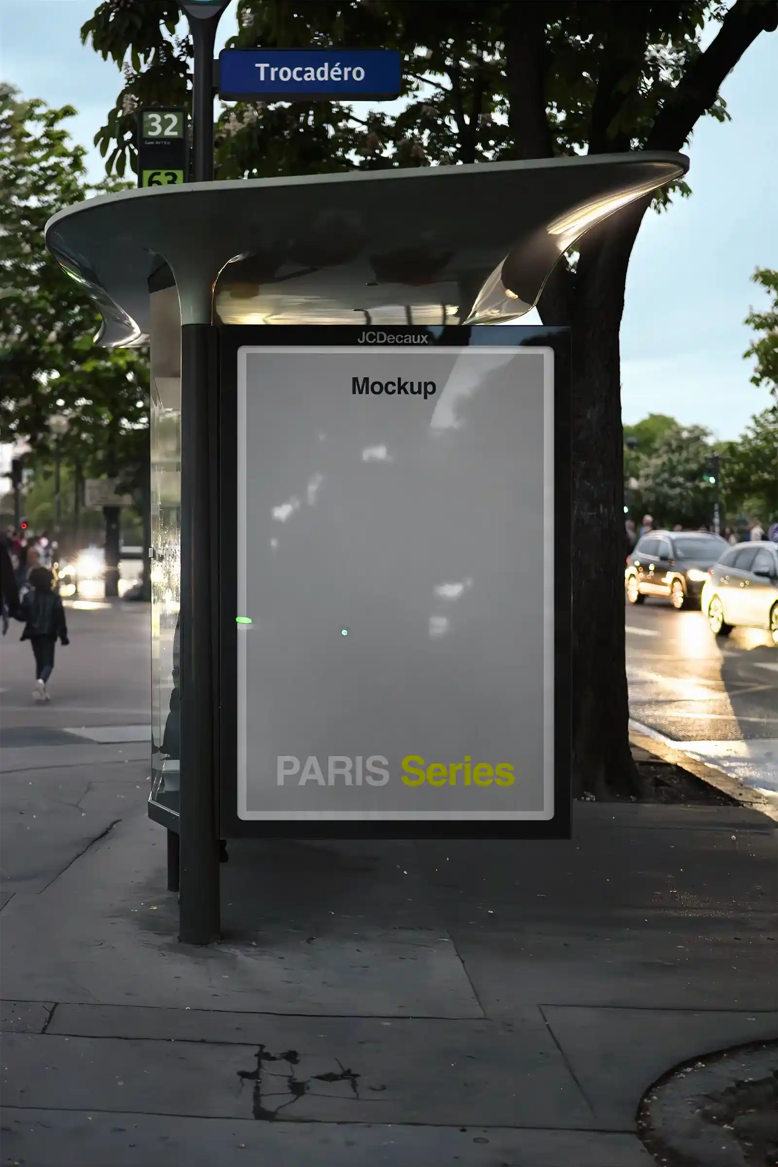Poster mockup in PAris, France