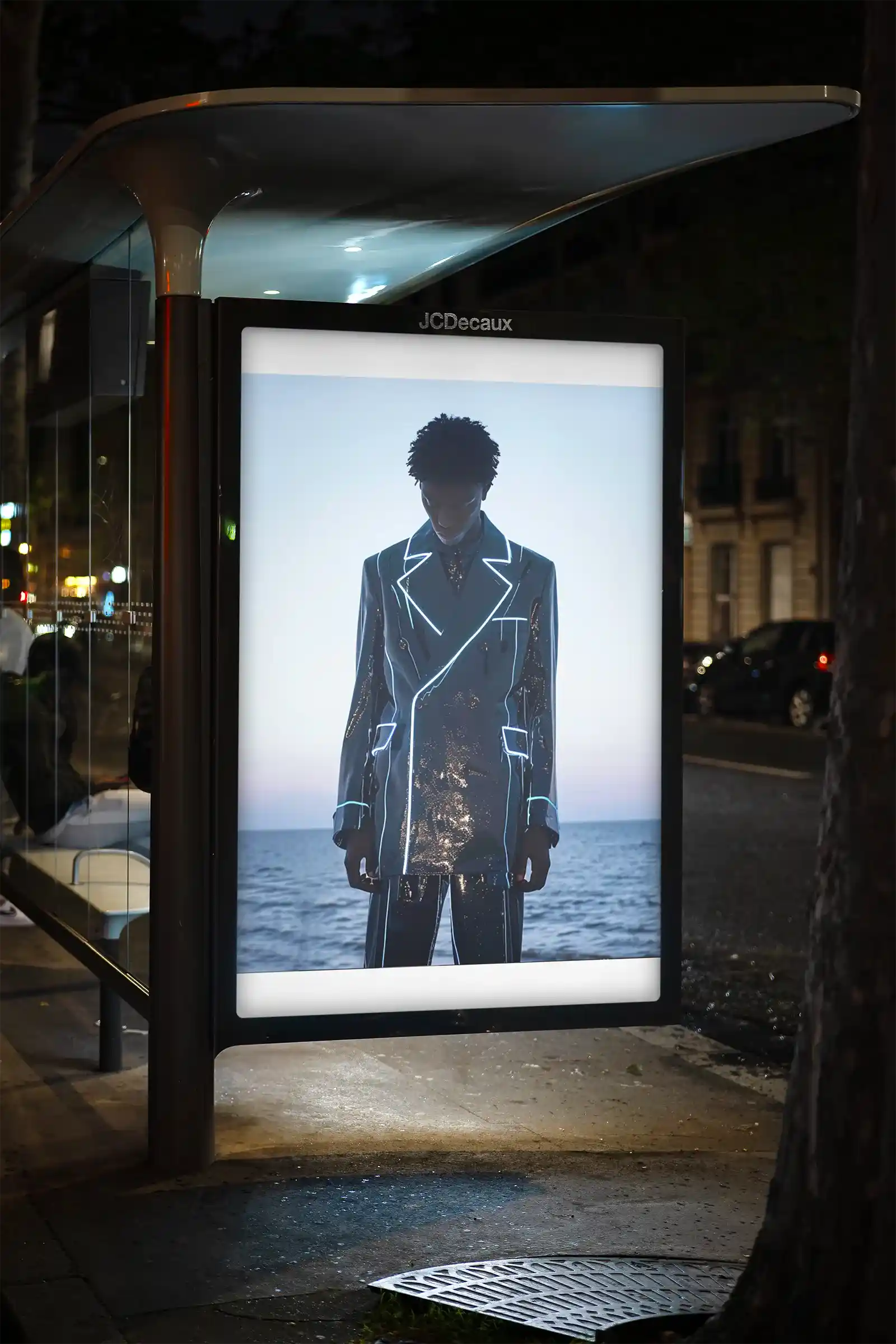 Poster mockup in Paris France