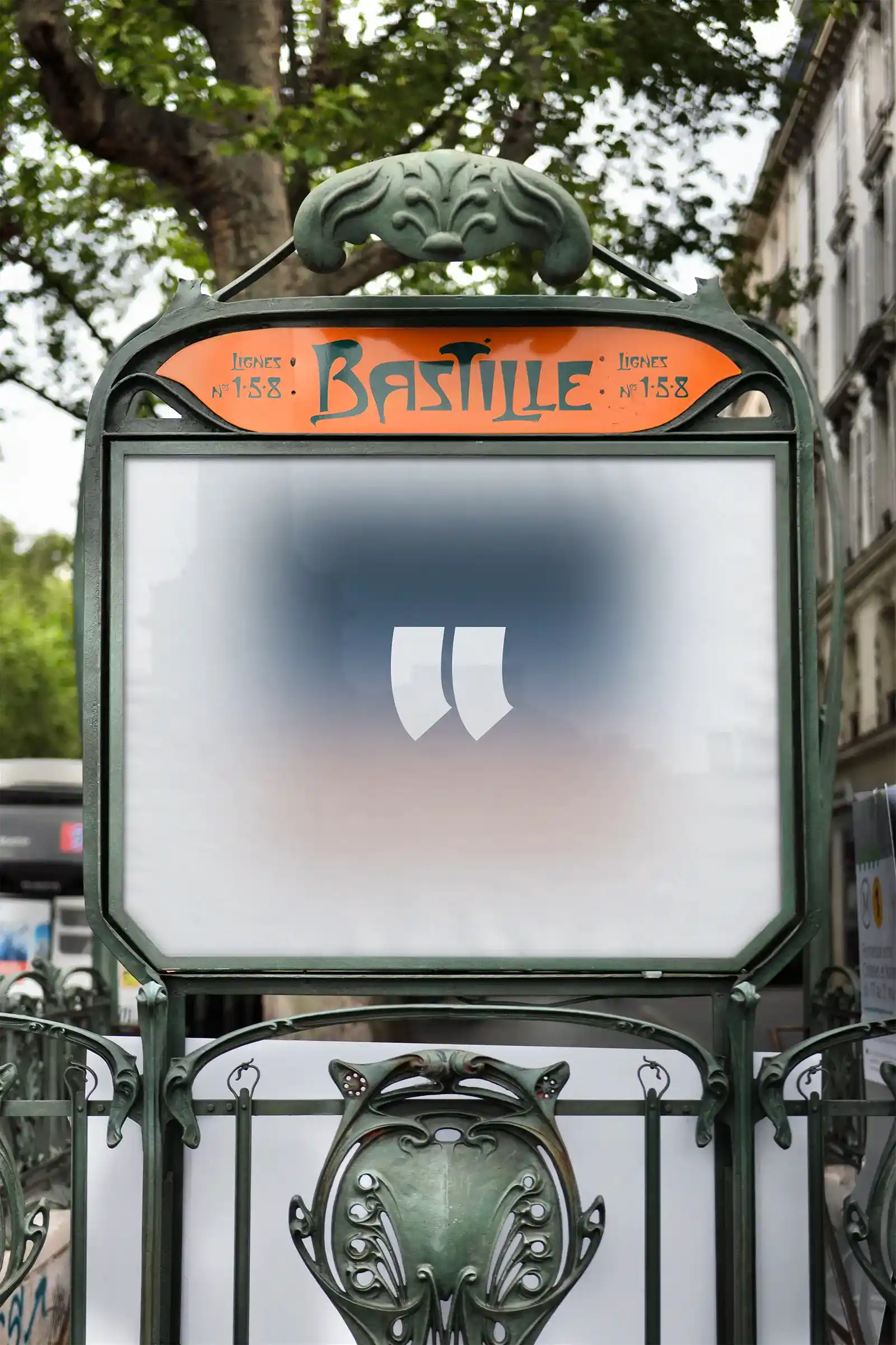 Poster mockup in PAris, France