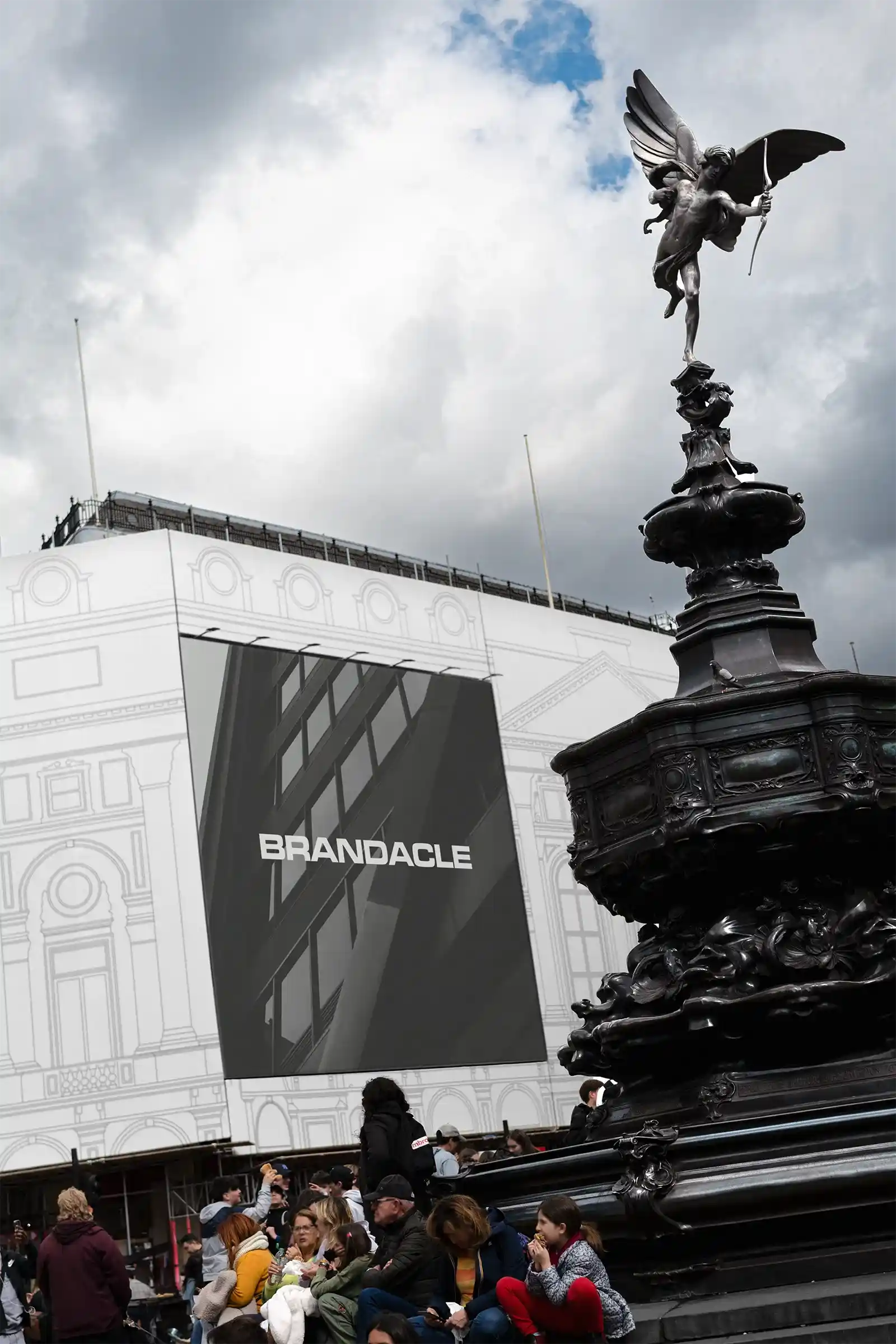 Banner mockup in Piccadilly Circus in London - BRANDACLE