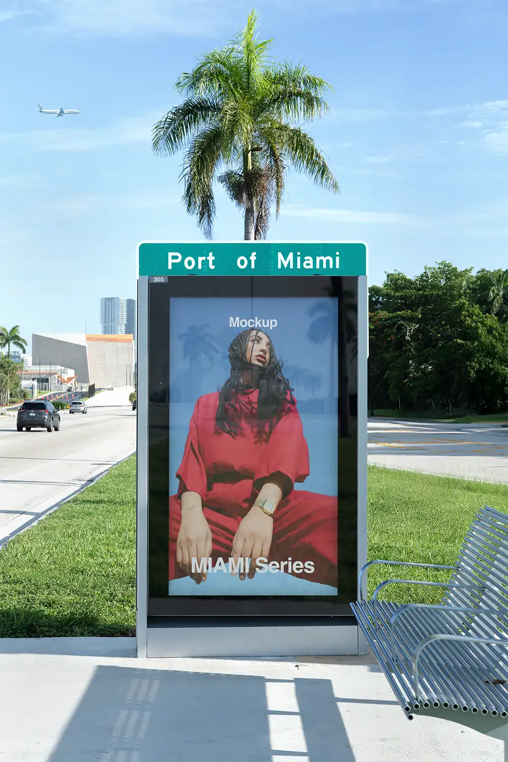 Billboard mockup in Miami